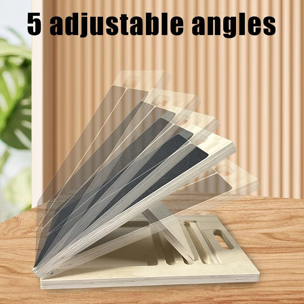 Planche inclinée en bois extra large 5 angles réglables antidérapante portable