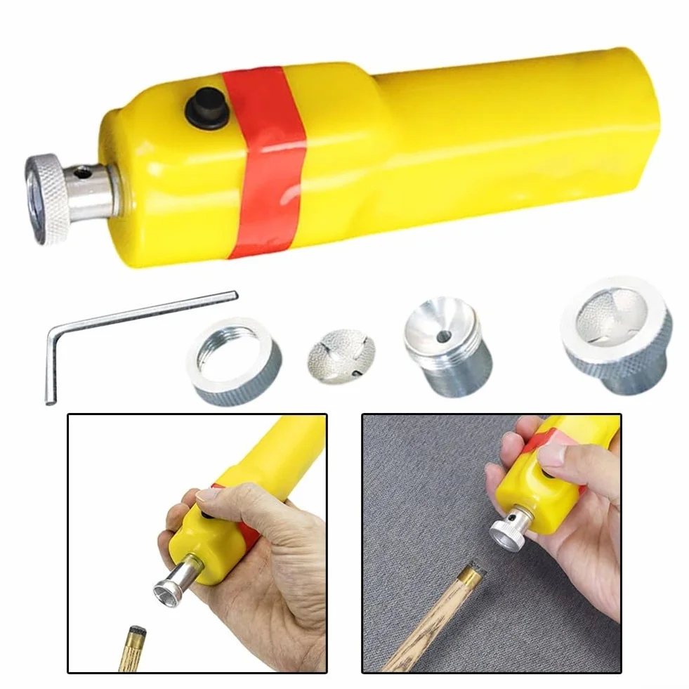 Outil de réparation électrique pour queue de billard 9-14 mm disques abrasifs interchangeables jaune 279 g
