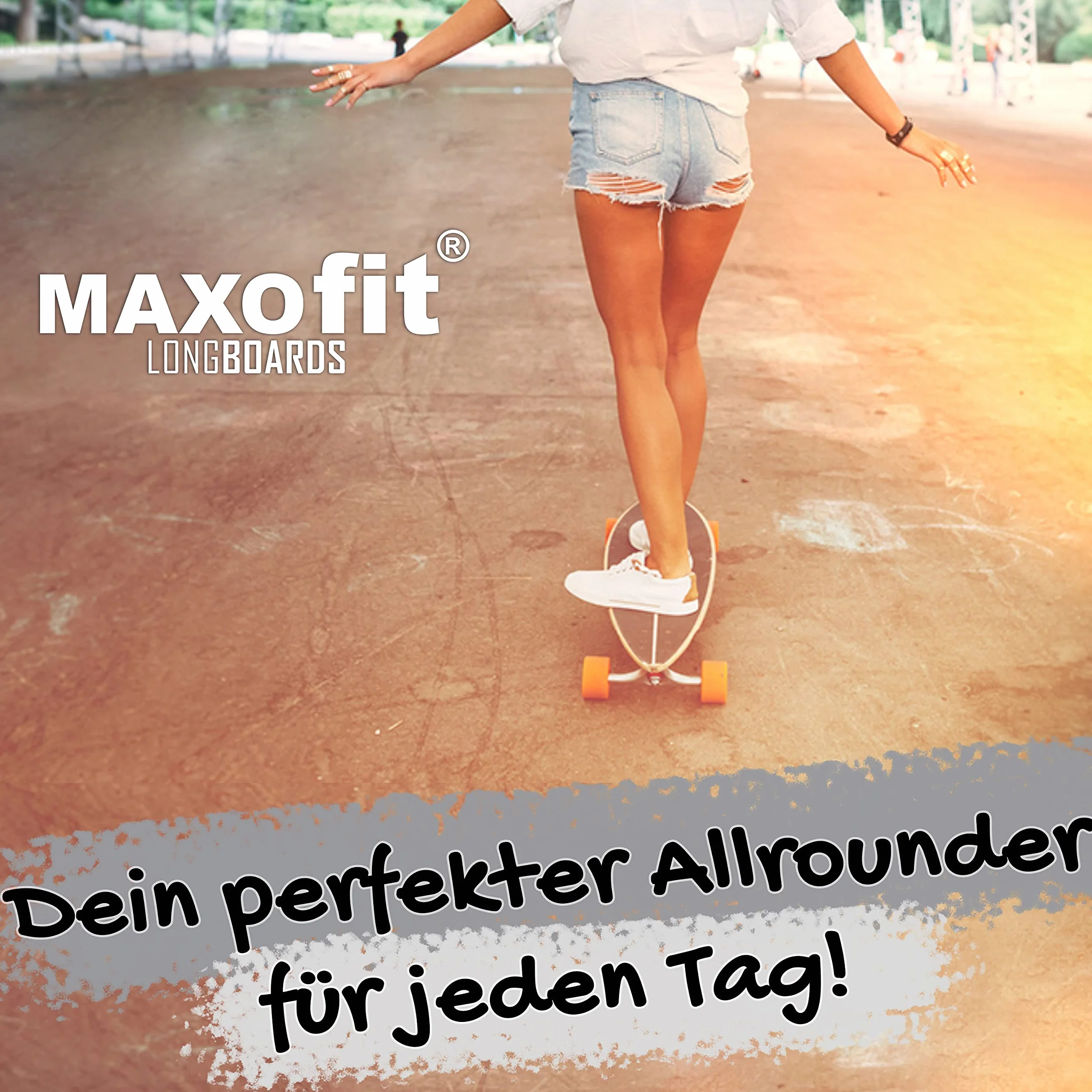 Maxofit Longboard dans différents Designs avec Planches en érable/Bambou de qualité supérieure pour débutants et confirmés