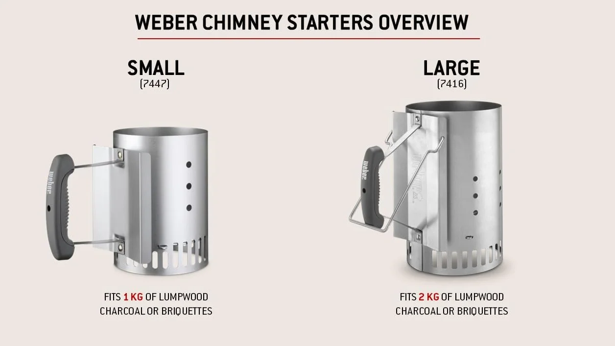 Weber Rapidfire Cheminée d’allumage Barbecue Charbon 6L Acier 32x20,5x32,5 cm