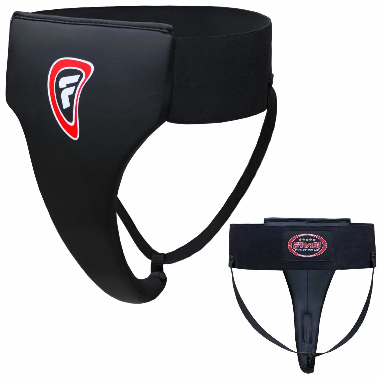 Farabi Sports Groin Guard Female Groin Protector MMA Mix Martial Arts Kickboxing Protection (S/M, Black)