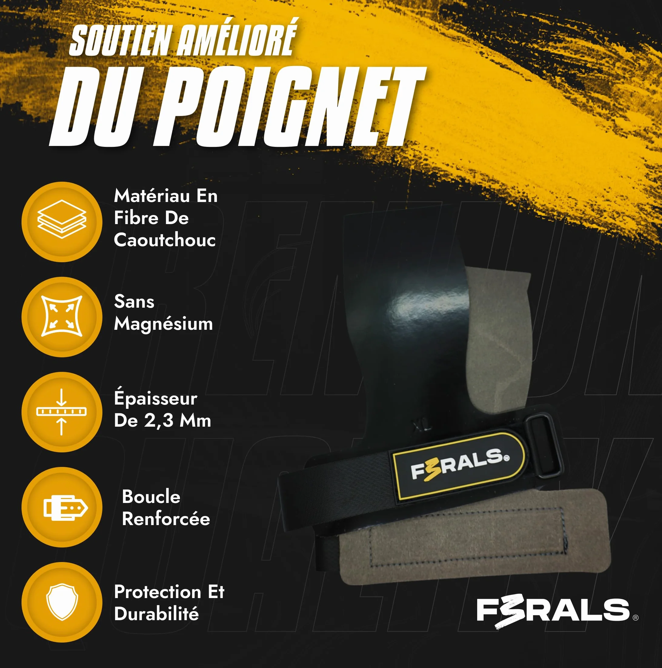 Cross Training Grip Antidérapant 2,3mm Haltérophilie Manique
