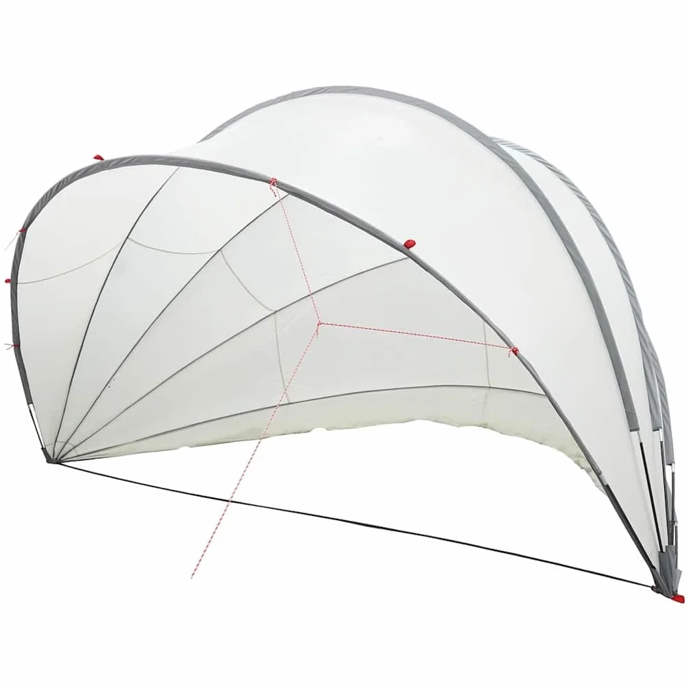 VidaXL Dôme de Piscine Gris et Orange 546 x 516 x 250 cm Anti-UV Pliable