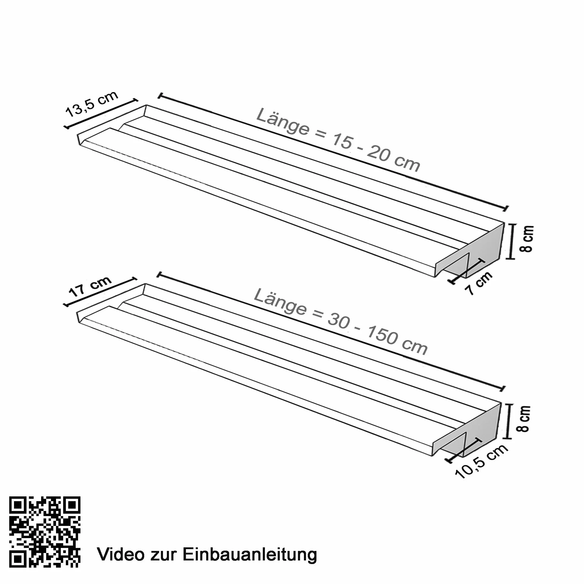 Cascade Bec 15-30 cm d'eau en acier inoxydable V2 A Mat brossé Aqua cas 20 cm LED-Beleuchtung
