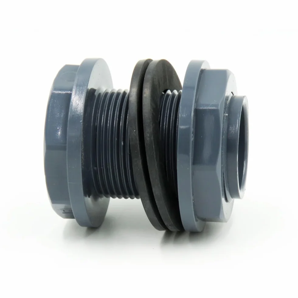 Traversée de paroi en PVC pour tuyau ø32 mm 1 pouce 1/4 aquaponie hydroponie