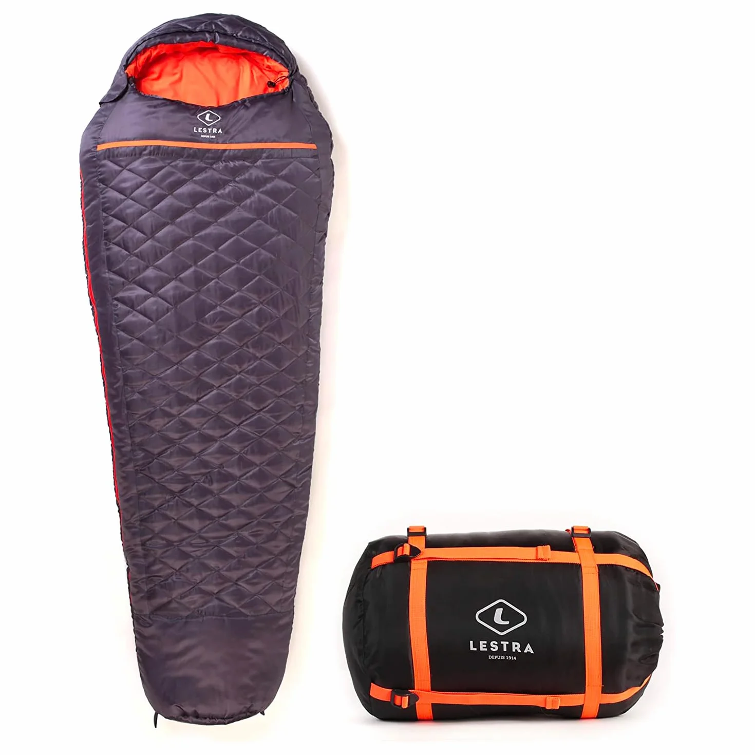 Lestra Outdoor Mount Everest Sac de Couchage Toutes Saisons -05°C Adulte Gris Foncé