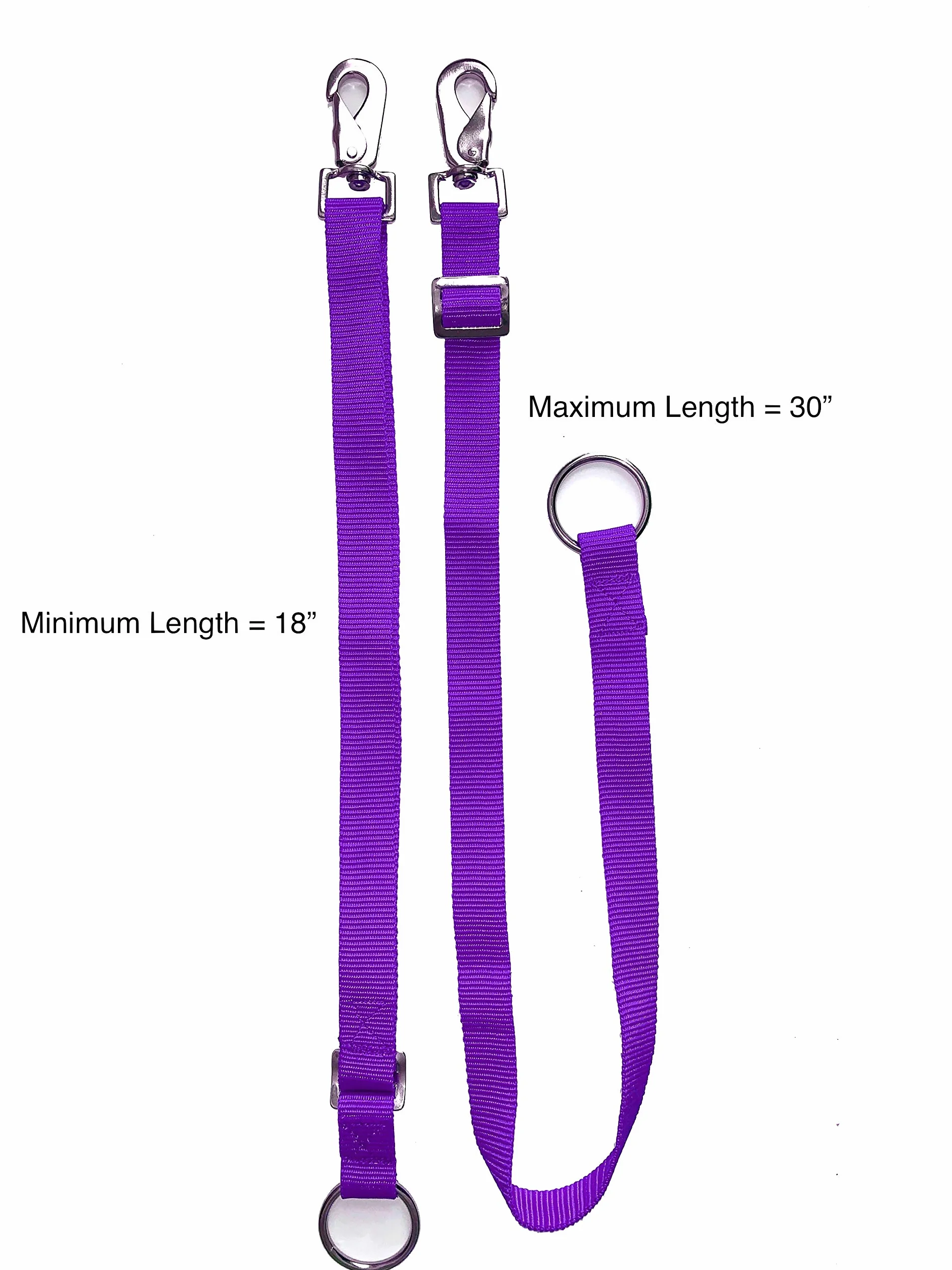 Majestic Ally Lot de 2 cintres pour Seau à Eau pour Cheval – Longueur réglable de 45,7 cm à 76,2 cm – Design Pratique et Facile pour Une Utilisation en intérieur ou en extérieur (Violet)