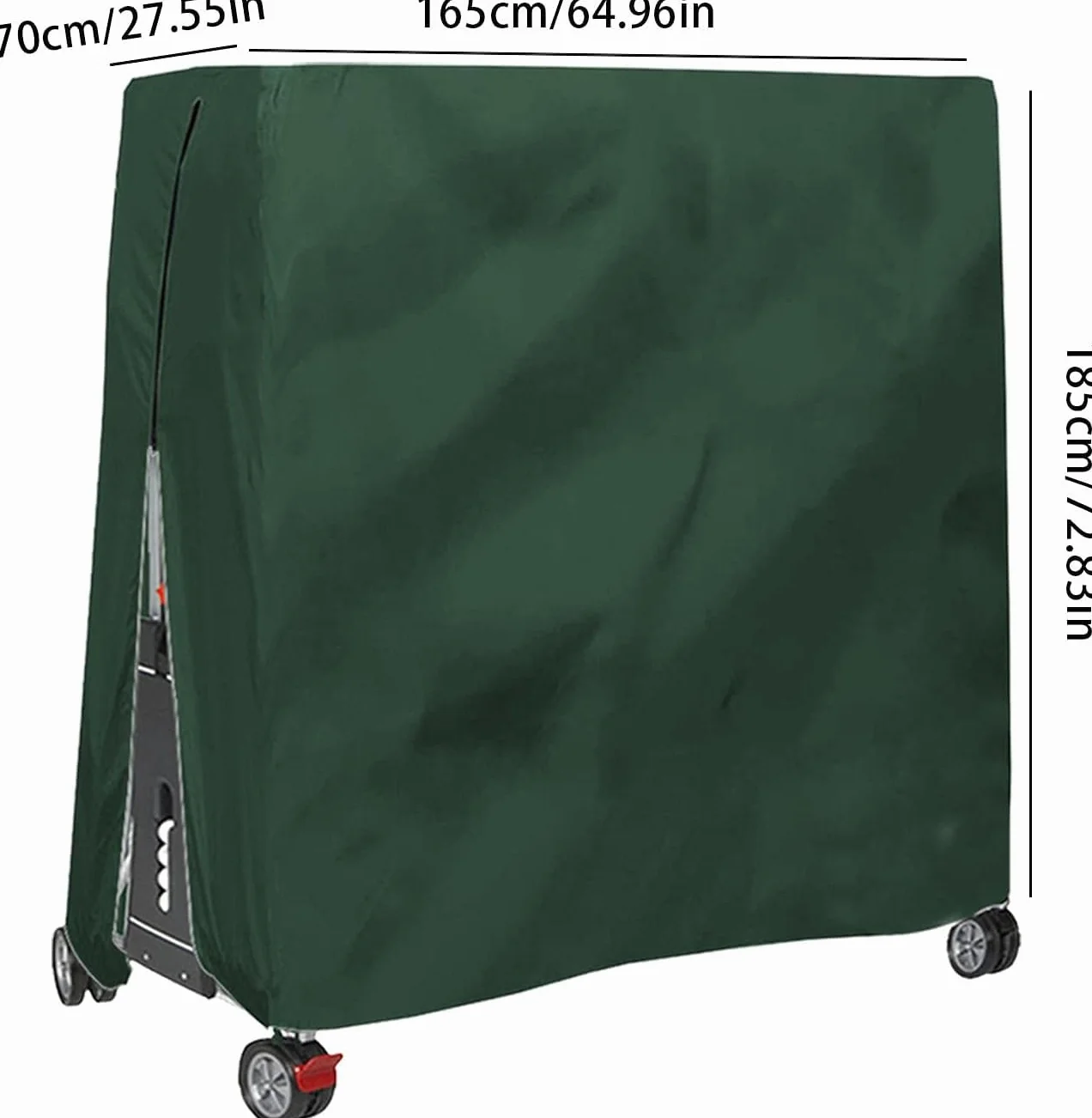Housse de protection pour table de ping-pong 420D Oxford imperméable - 185 x 165 x 70 cm (vert)