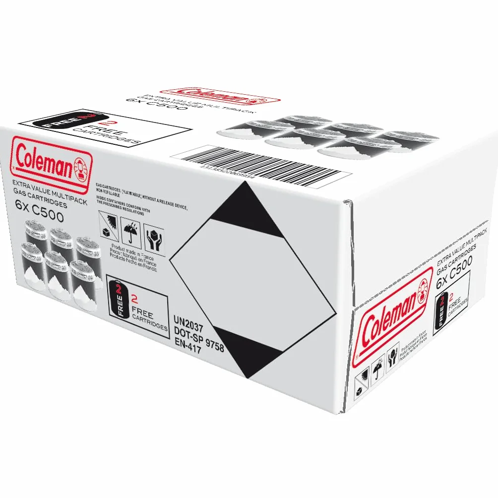 Coleman Lot de 6 cartouches de gaz C500