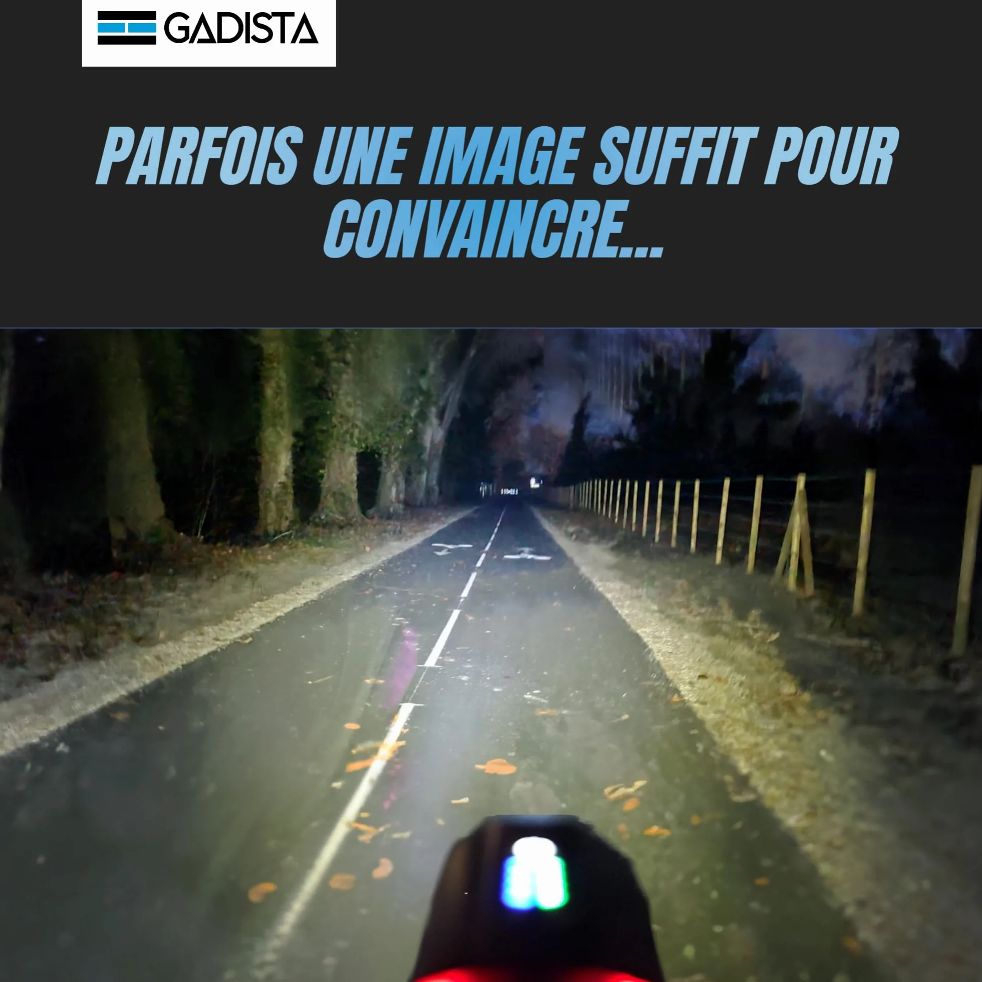 GADISTA France, Set Lumiere Velo Avant et Arriere en Aluminium avec Affichage du Niveau de Batterie d'excellente Fabrication. eclairage Velo puissantes Rechargeable USB, Lampe Velo, Clignotant vélo