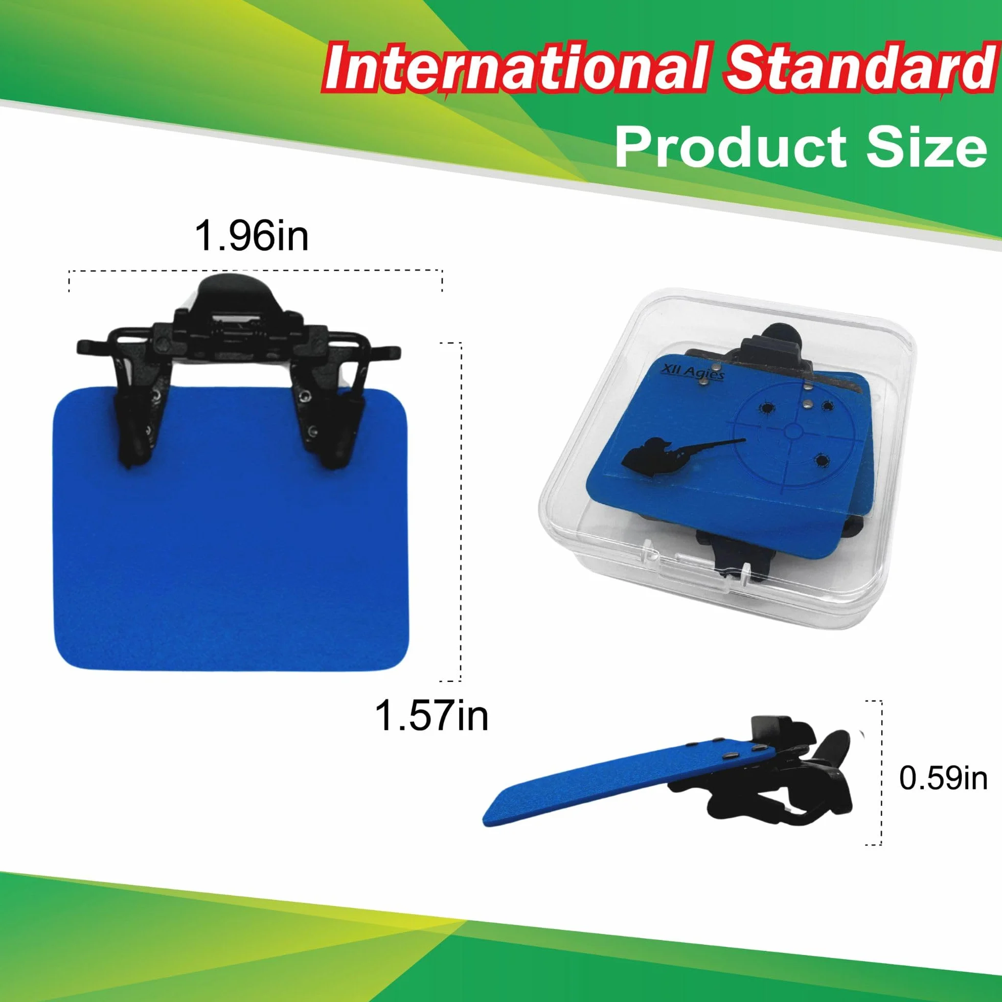 XII WY Lot de 2 Paires de Lunettes de tir Standard internationales Patch pour Lunettes de Vue Aide à la Cible