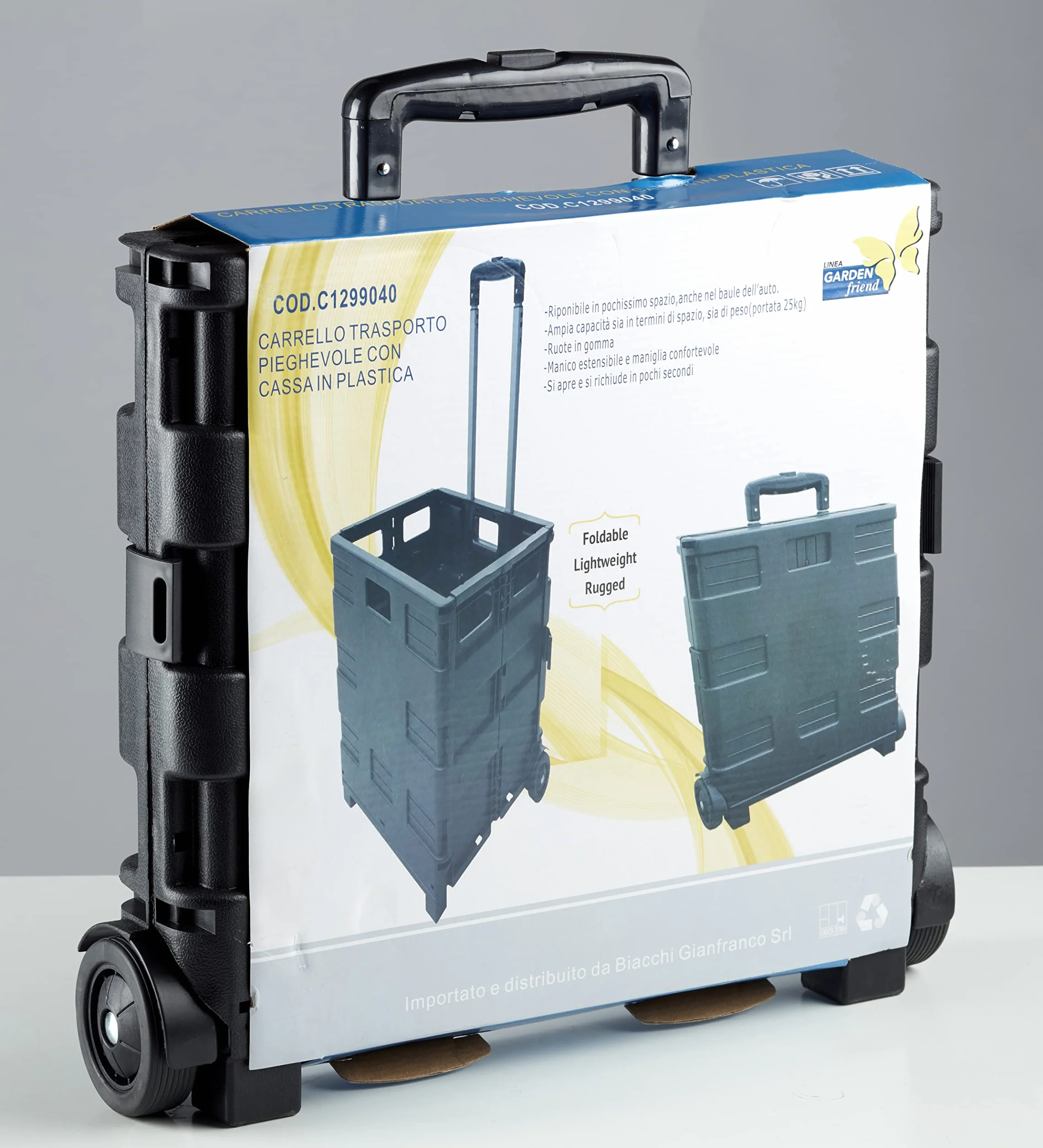 Linea Garden Friend Chariot Transport Noir 38 x 33 x 36 CM