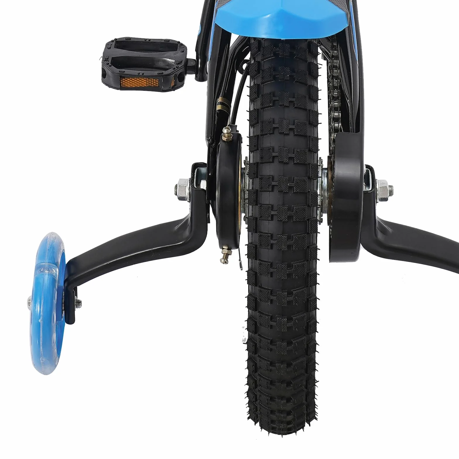 Vélo pour enfant de 14 pouces, pour garçons et filles à partir de 3 à 7 ans, vélo avec roues stabilisatrices et bouteille d'eau, hauteur réglable, double système de freinage, vélo en acier au carbone