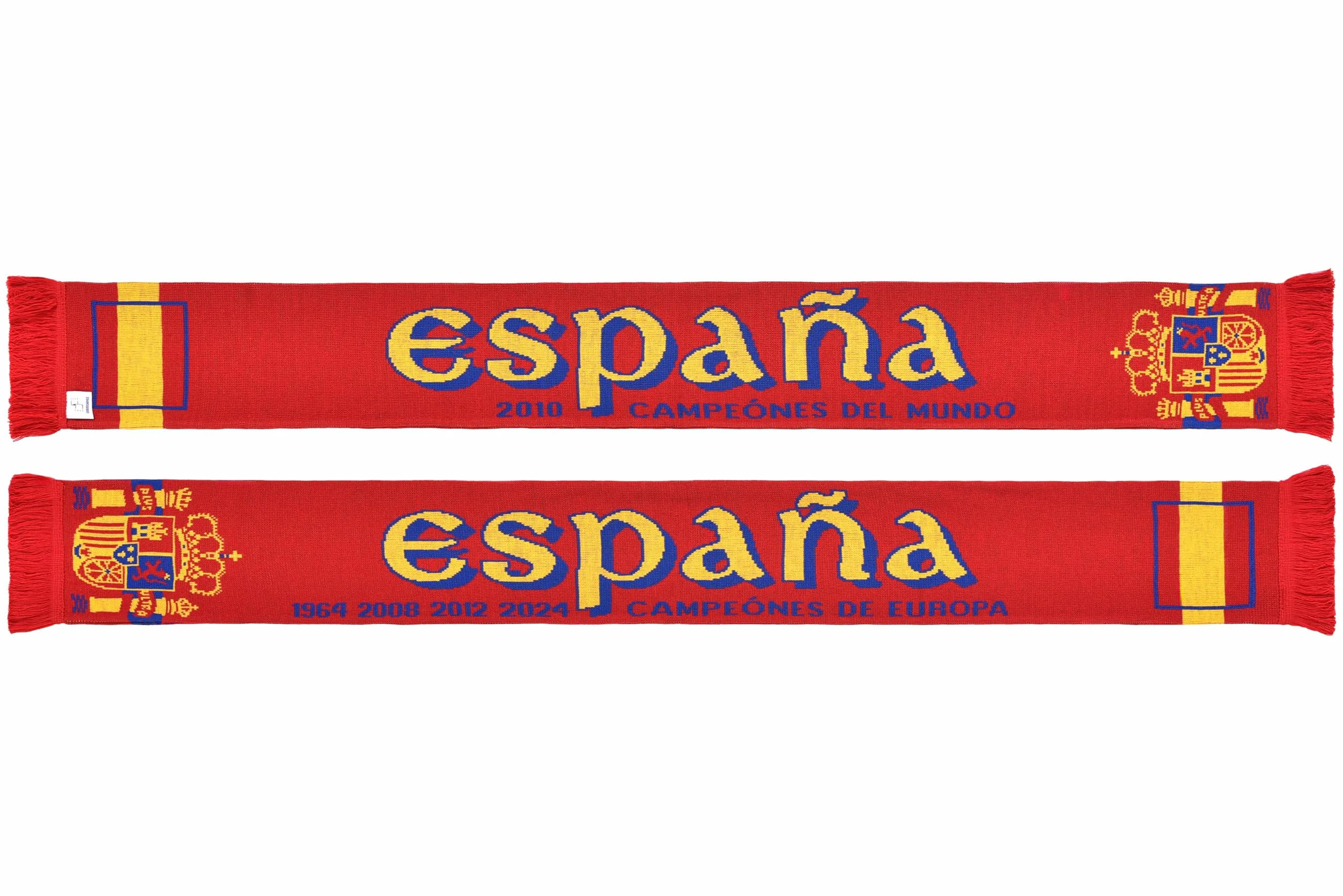 Euroscarves Espagne Espana Écharpe en tricot, Rouge, jaune, bleu, Taille unique