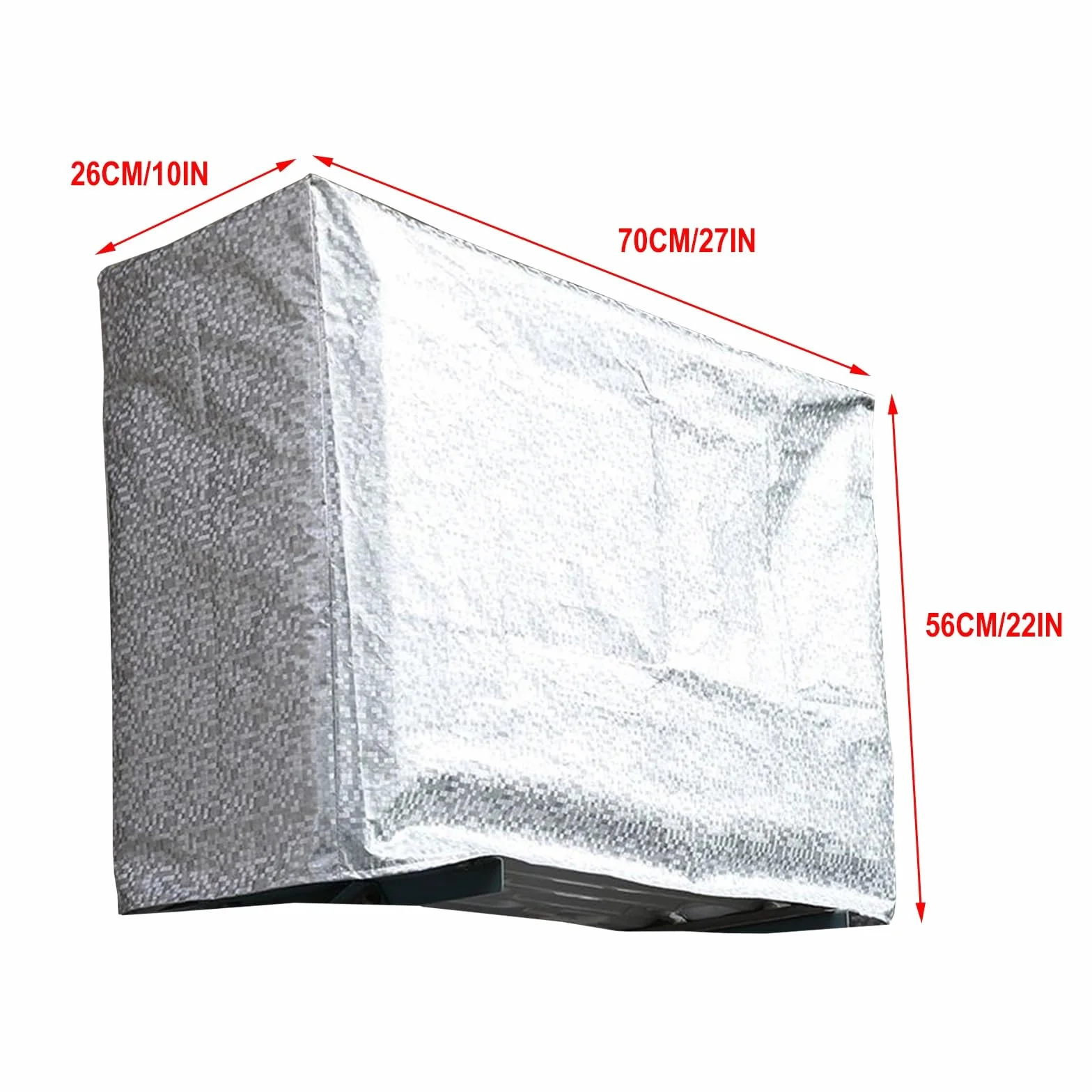 Housse Pompe à Chaleur Caisson Anti Bruit 420D Oxford Imperméable 70x56x26cm