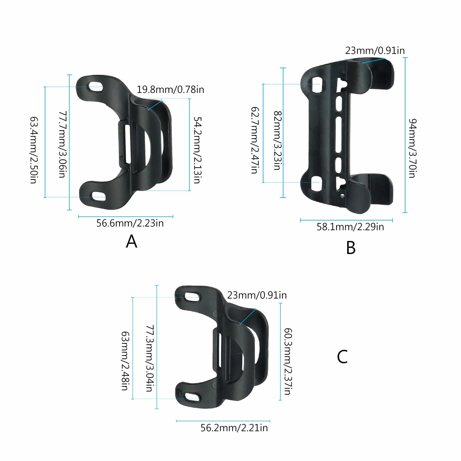Support de pompe à clip léger et solide pour vélos de route