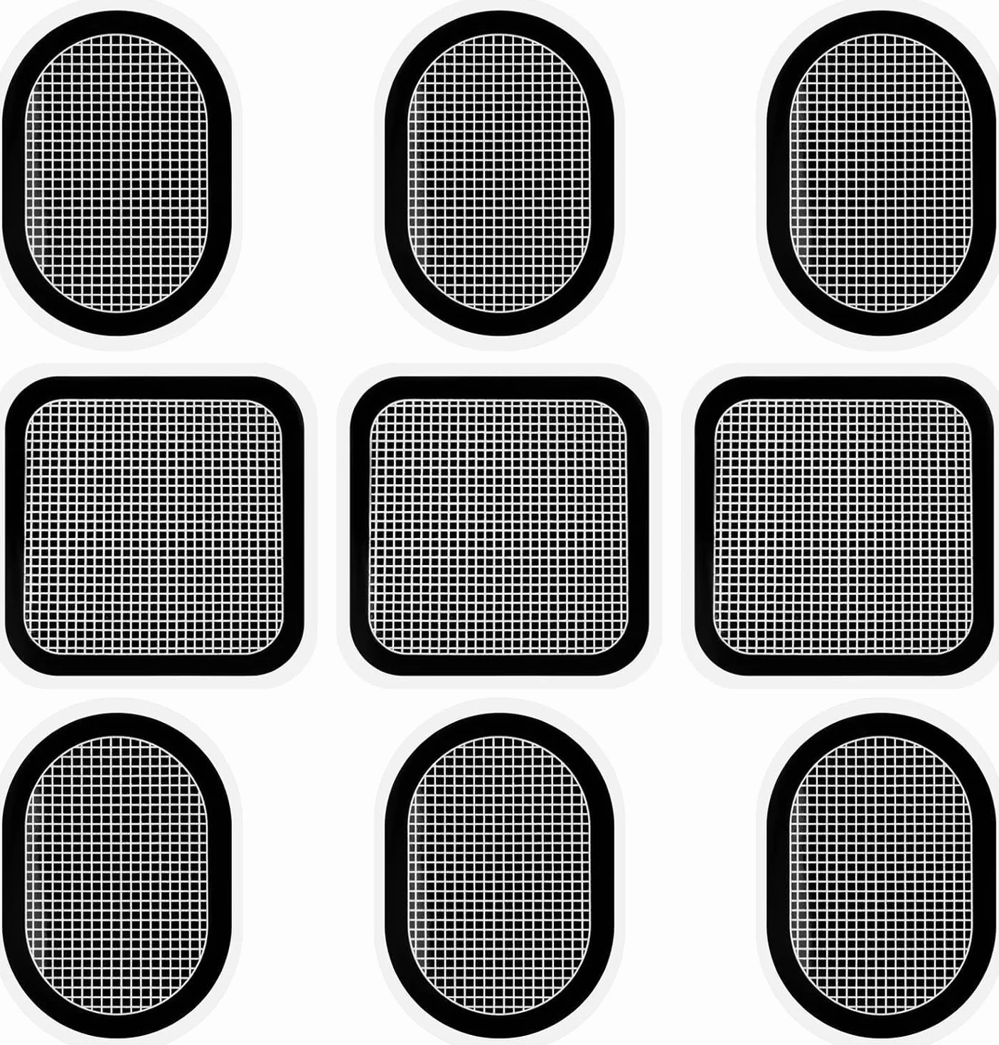 9 Pièces Électrode de Ceinture,Compatible avec Abs Series, 3 Sets Replacement Pads Électrode de Rechange pour Ceintures Musculation Abdominales