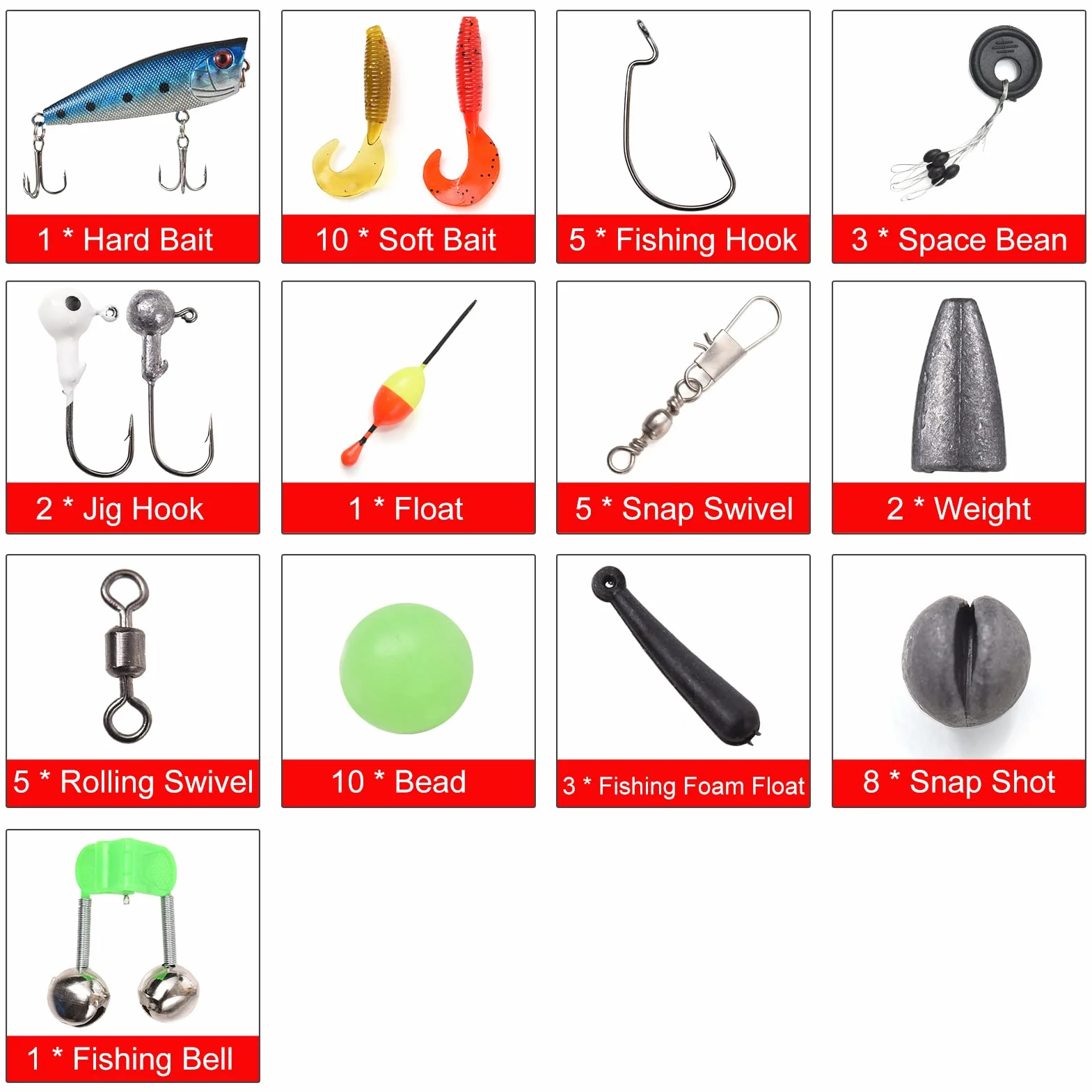 Lixada Kit de pêche pour enfants, canne télescopique 1,2 m/1,5 m/1,8 m, avec moulinet et appât