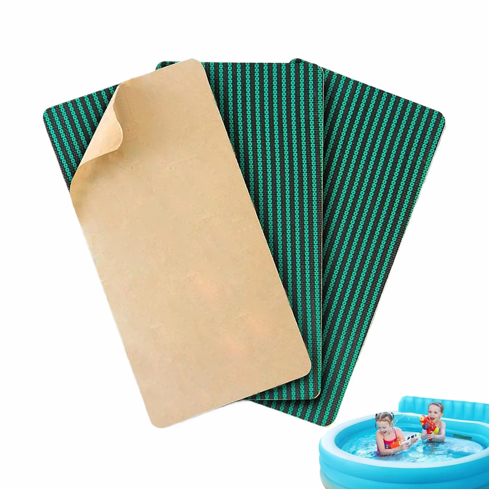 Kit de Réparation pour Bâche de Piscine - Rustine Adhésive Résistante aux Déchirures, Découpable pour Spa, Étang et Bassin