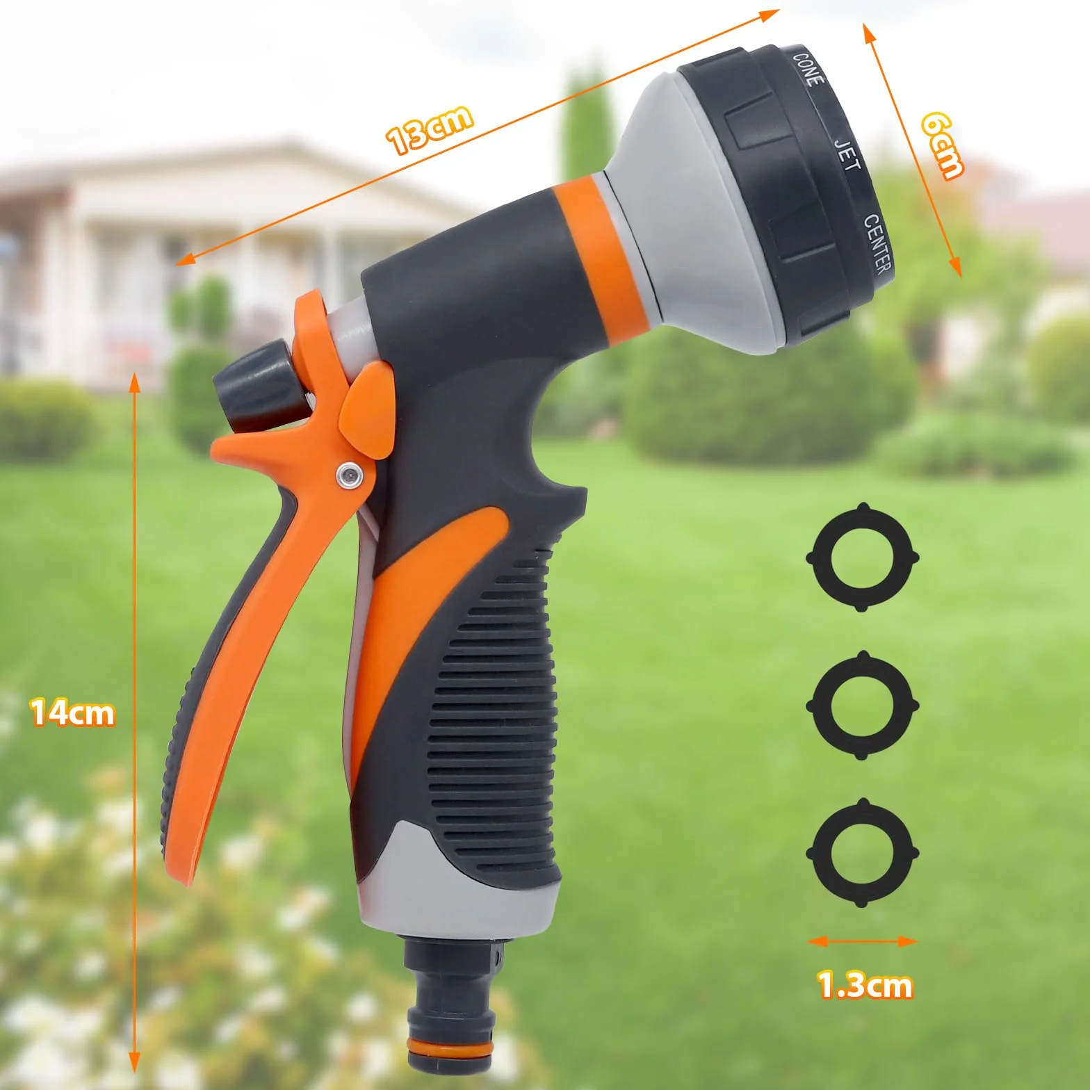DELEE Pistolet d'arrosage haute pression 8 modèles réglables laver voiture arroser plantes nettoyer animaux