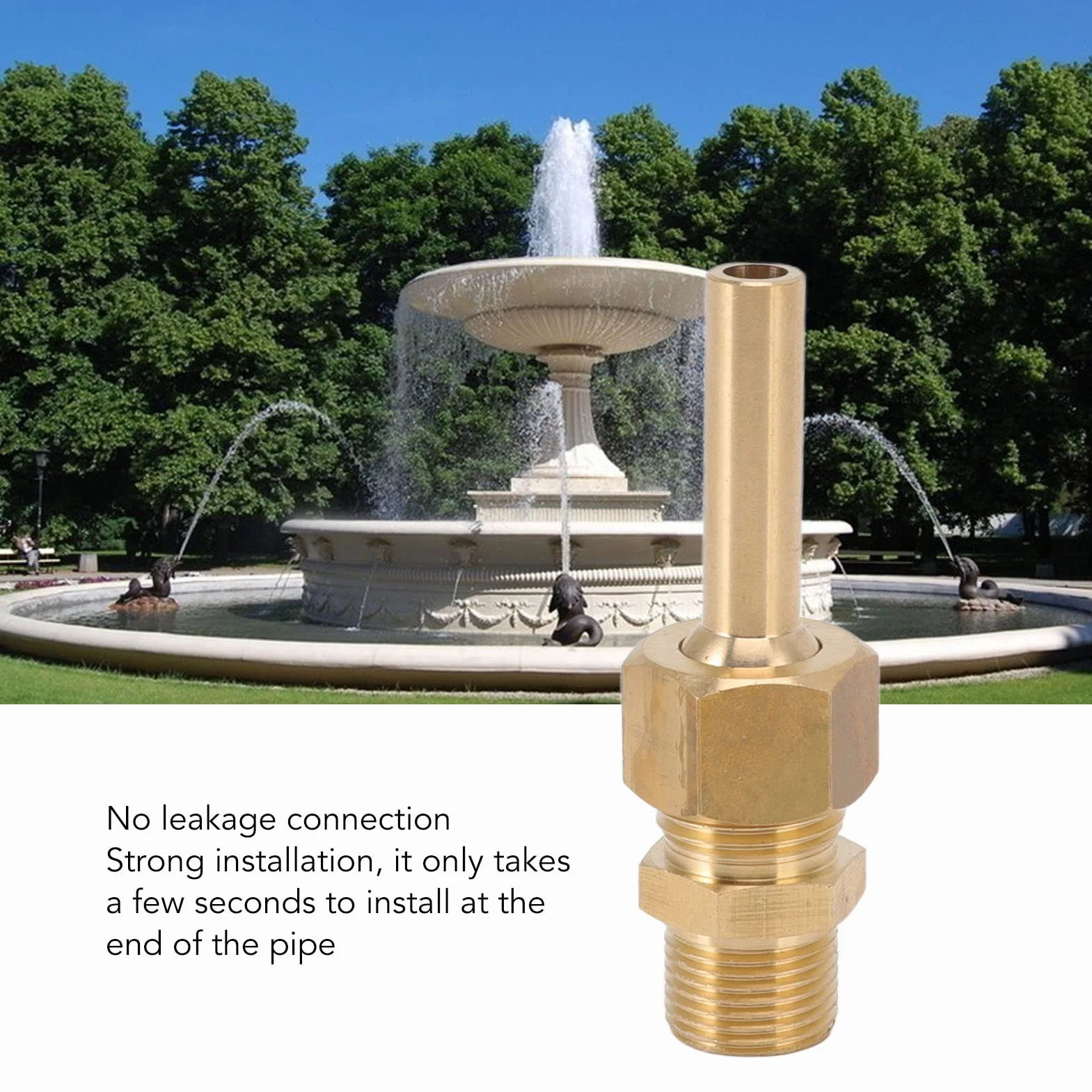 Buse de Fontaine en Cuivre Pur Hexagonale G3/8 pour Piscine Jet Direct