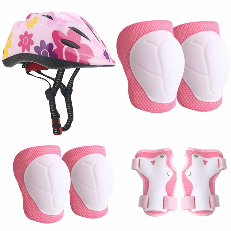 Mineup Genouillères avec Casque Protection Enfants 3-10 Ans Scooter Cyclisme Patins