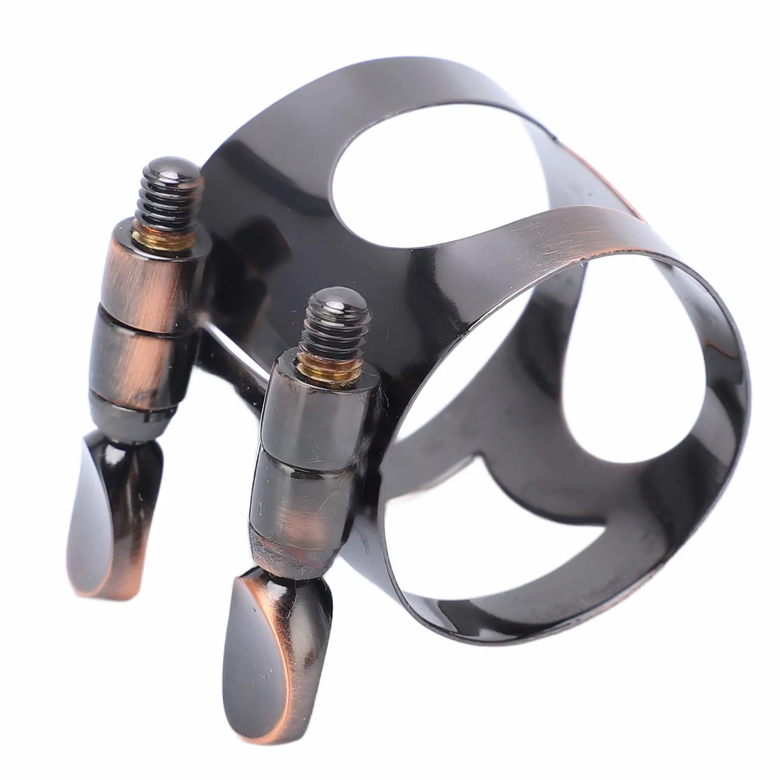 Ligature de Clarinette Métal Clip Fixation Anche Rouge Antique