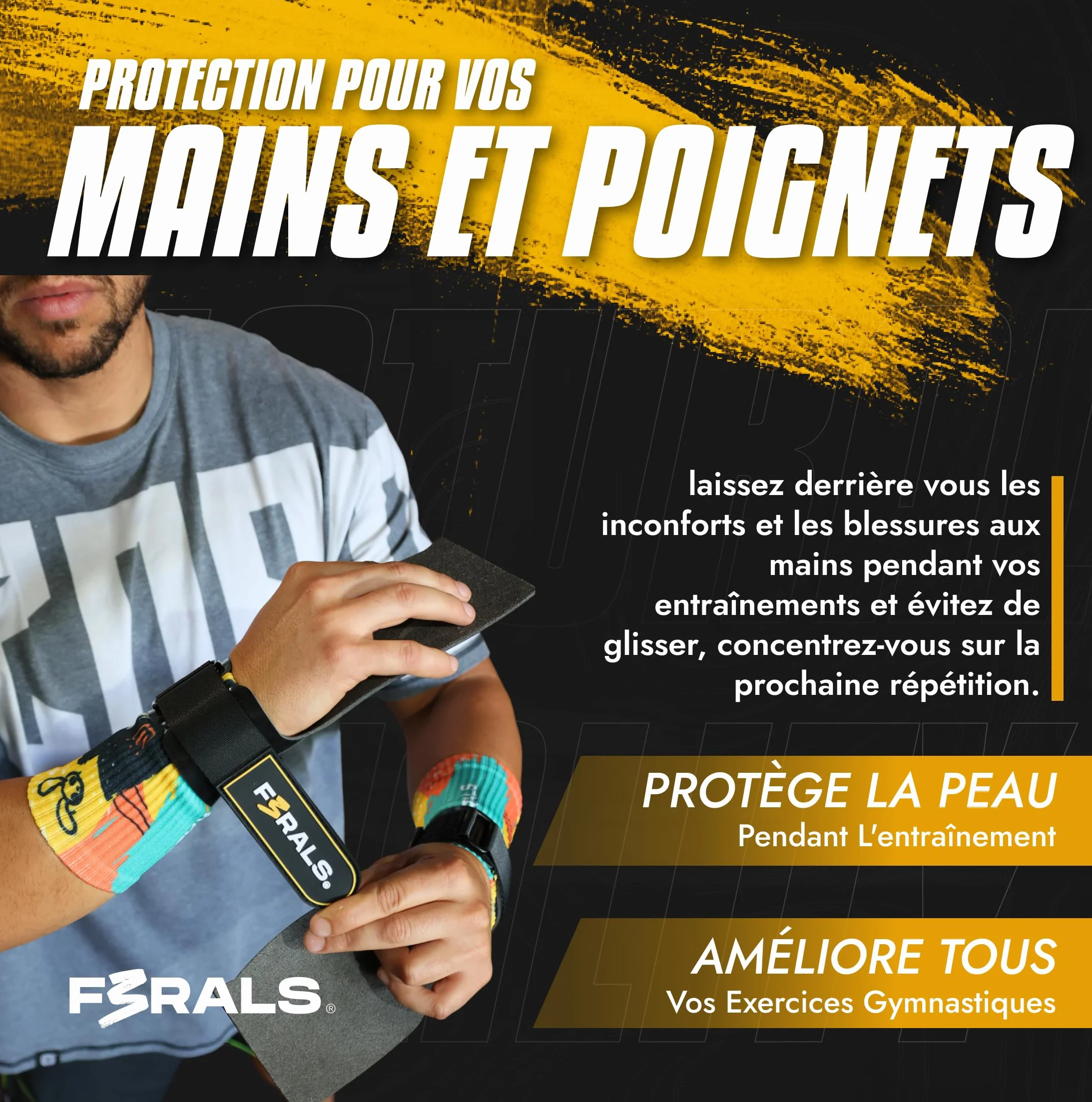 Cross Training Grip Antidérapant 2,3mm Haltérophilie Manique