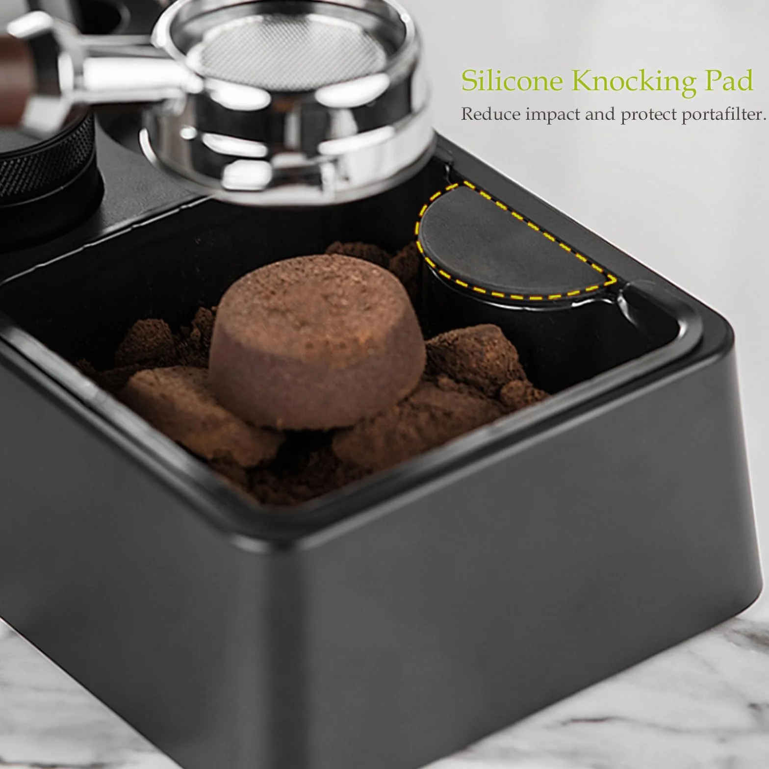 Station Tassage Café avec Knock Box, Tamper 51-58,5mm, Distributeur Café, Accessoires pour Machine à Café Barista