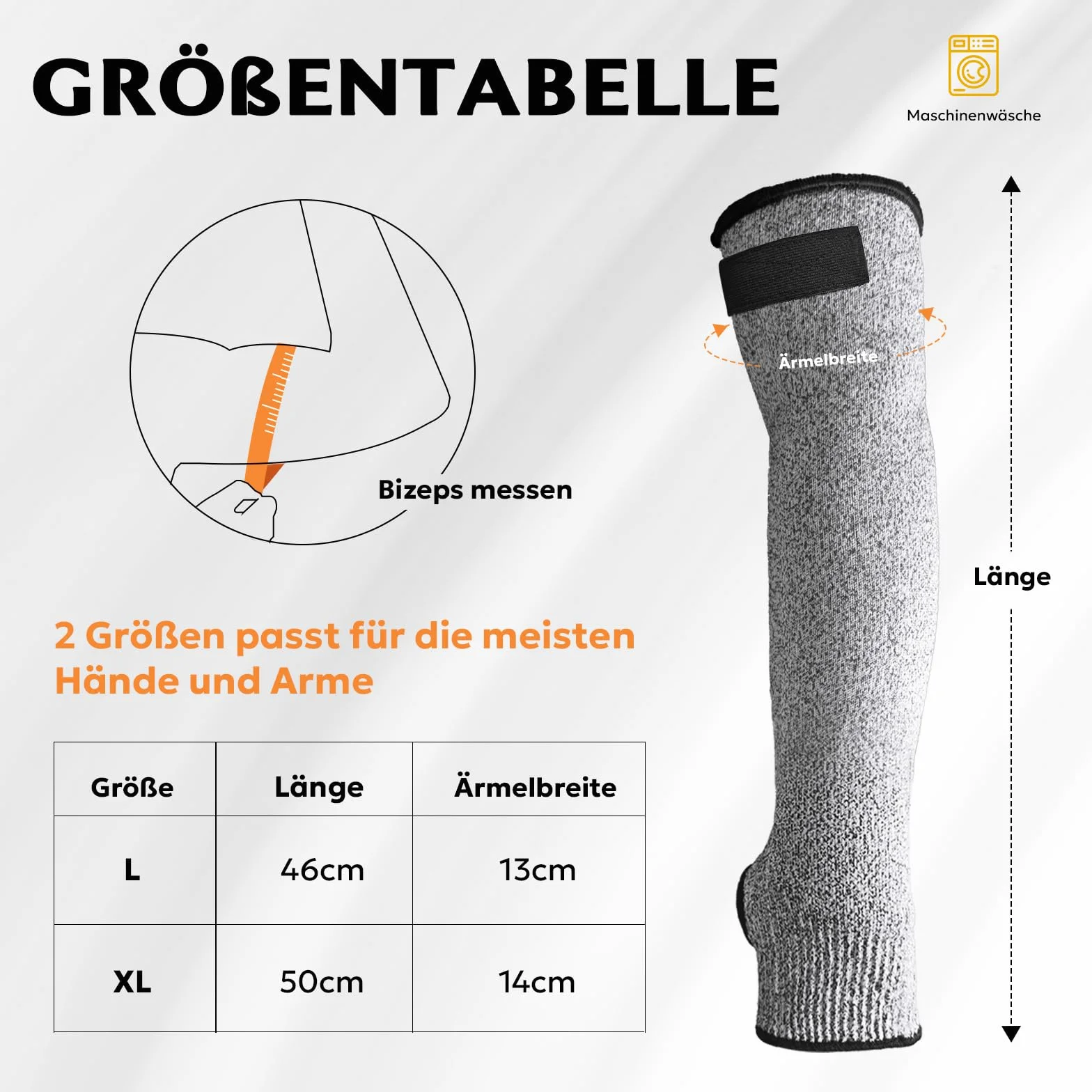 Protection des avant-bras résistante aux coupures classe 5 - Long protège-bras respirant pour homme et femme - Pour le jardinage, la cuisine, l'artisanat
