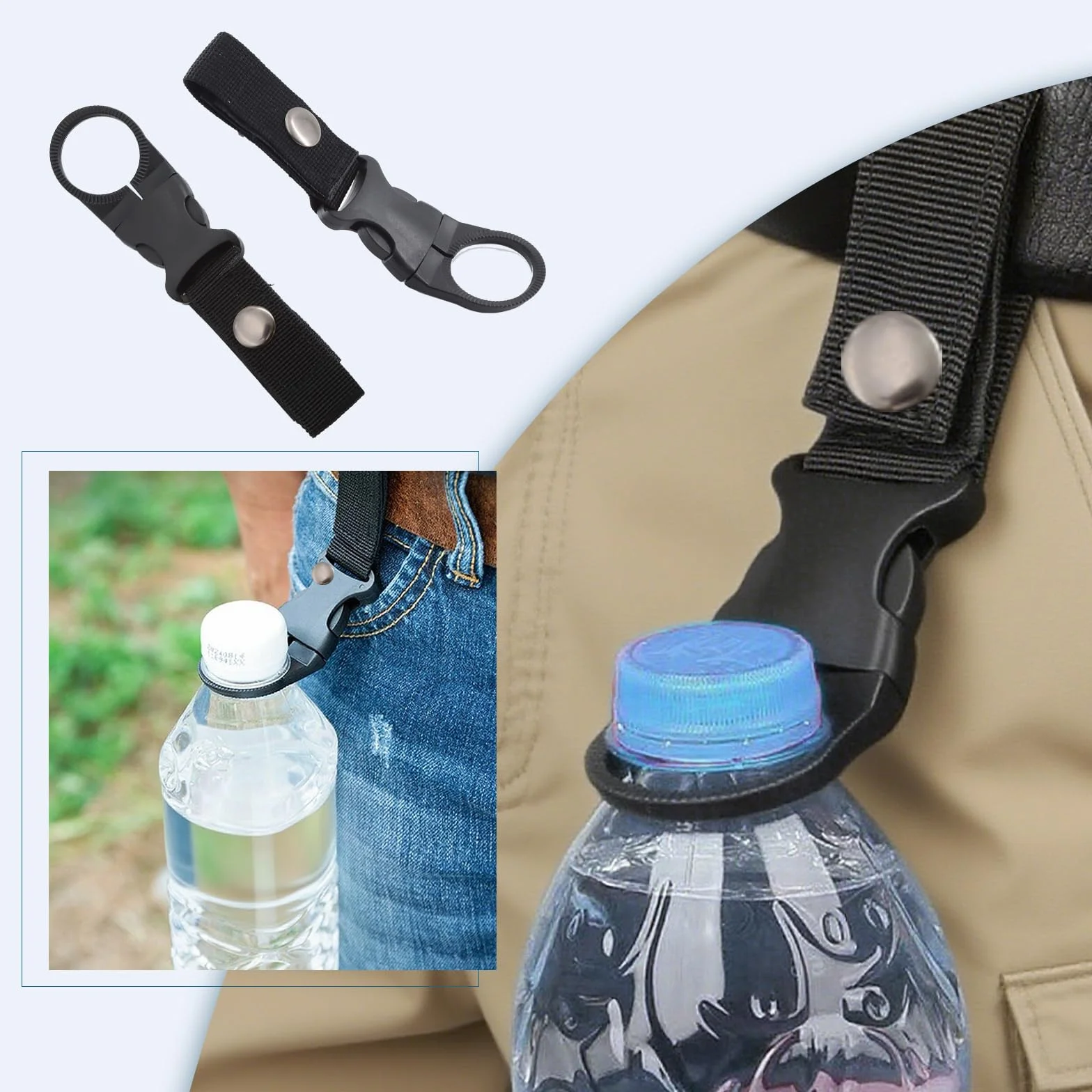 8 Pièces Porte Gobelet Festival avec Boucle de Ceinture, Porte Gourde pour Le Camping, la Randonnée, la Pêche et Autres Activités de Plein Air