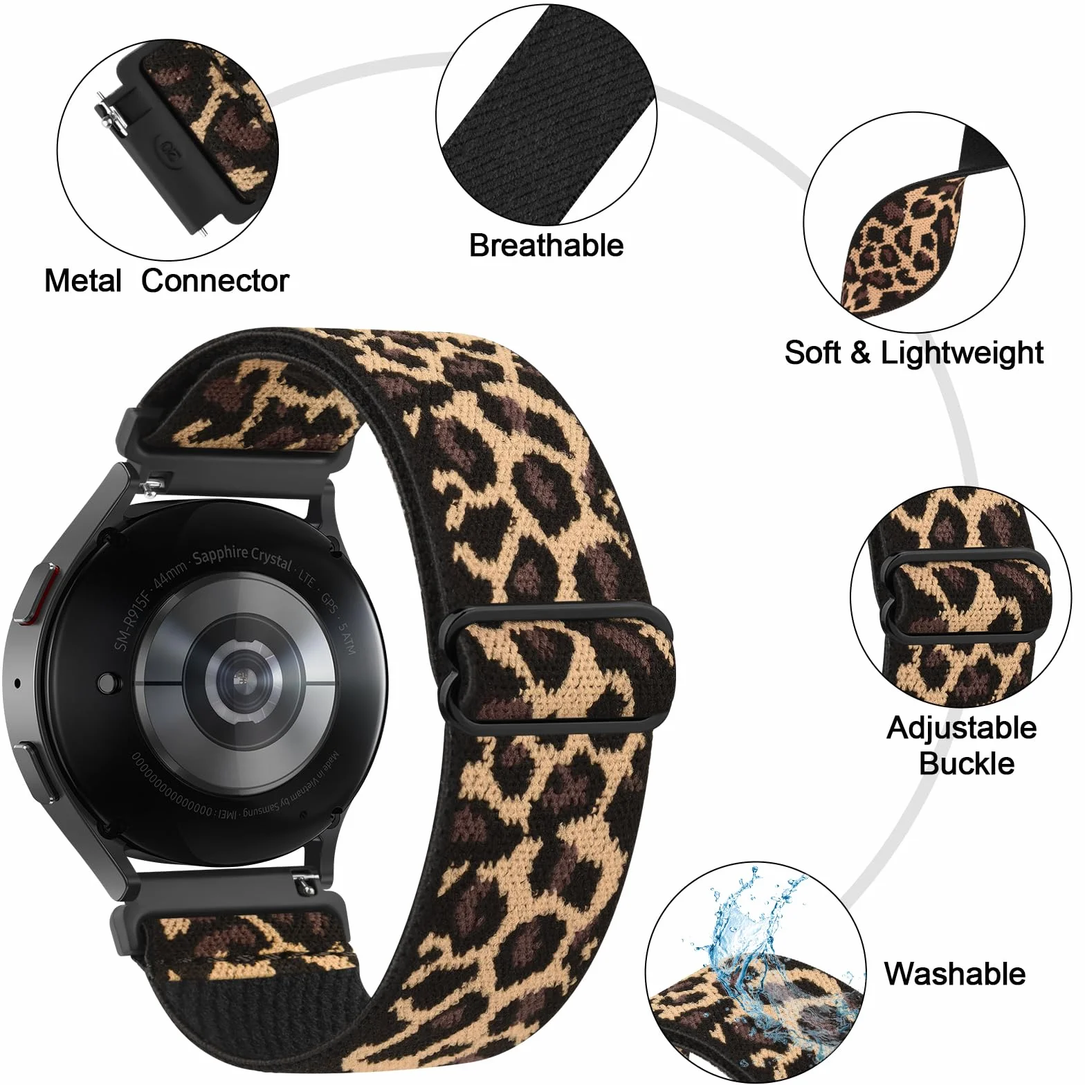 Vancle Tressé Bracelet pour Montre en Nylon pour 22mm 20mm 18mm Homme Femme, Dégagement Rapide, Bracelet de Remplacement Boucle Réglable pour Montre 20mm 22mm 18mm