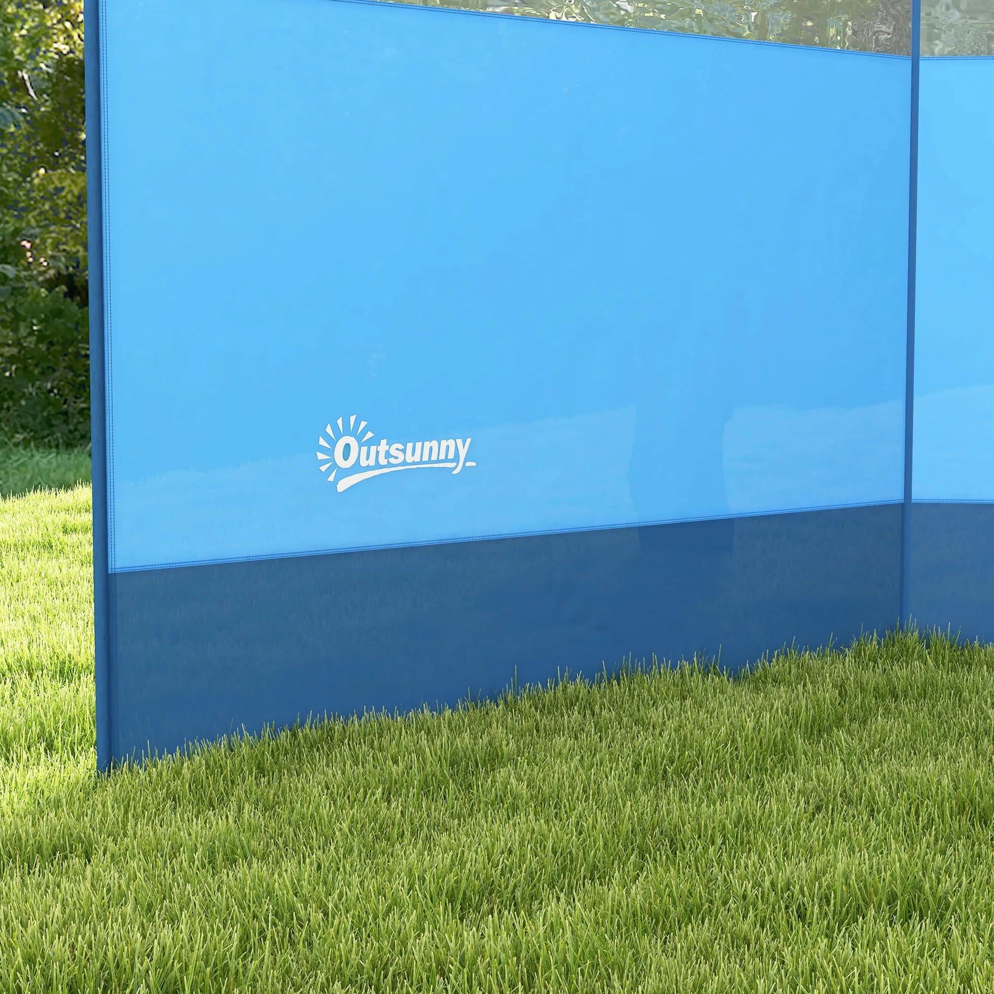 Outsunny Paravent de Camping Brise-Vent de Camping Portable Pliable avec Sac de Transport et poteaux en Acier