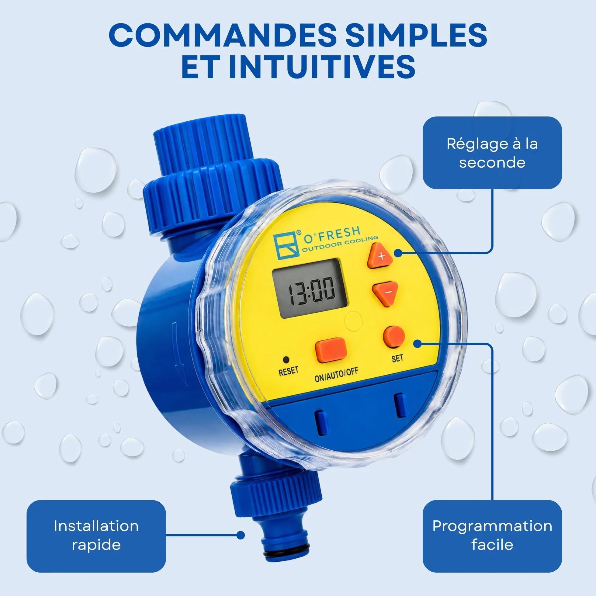 O’Fresh Temporisateur Brumisateur Terrasse Programmateur d'Eau Automatique à la Seconde Économie d'Eau Conçu en France