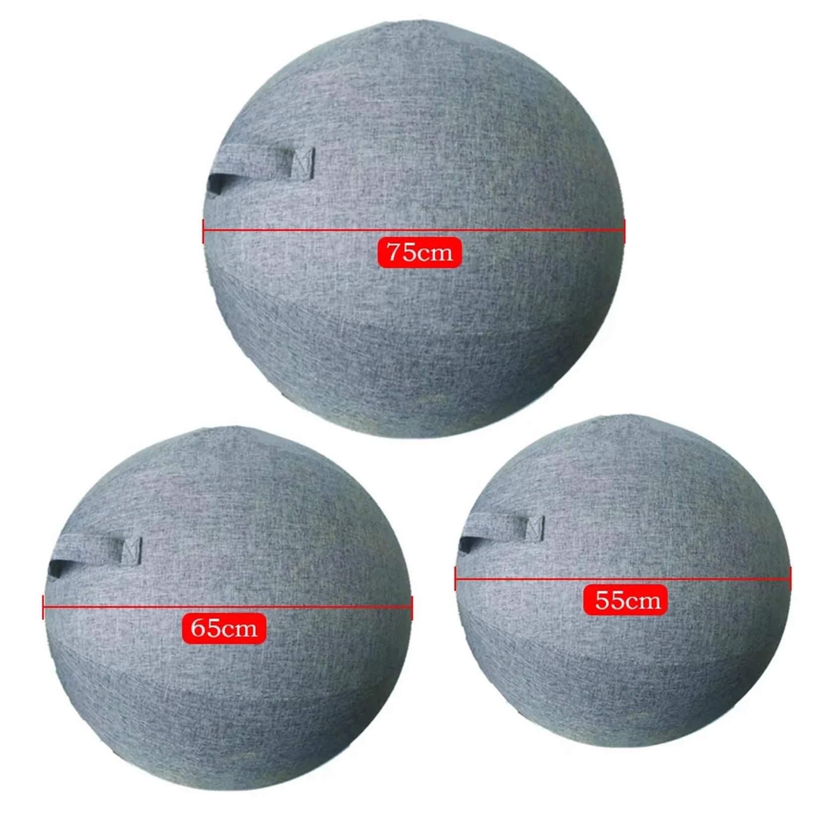 Housse Ballon Gym 65cm, Bleu, 1 Pièce - Ballon de Fitness, Anti-saleté, Durable, Antidérapant