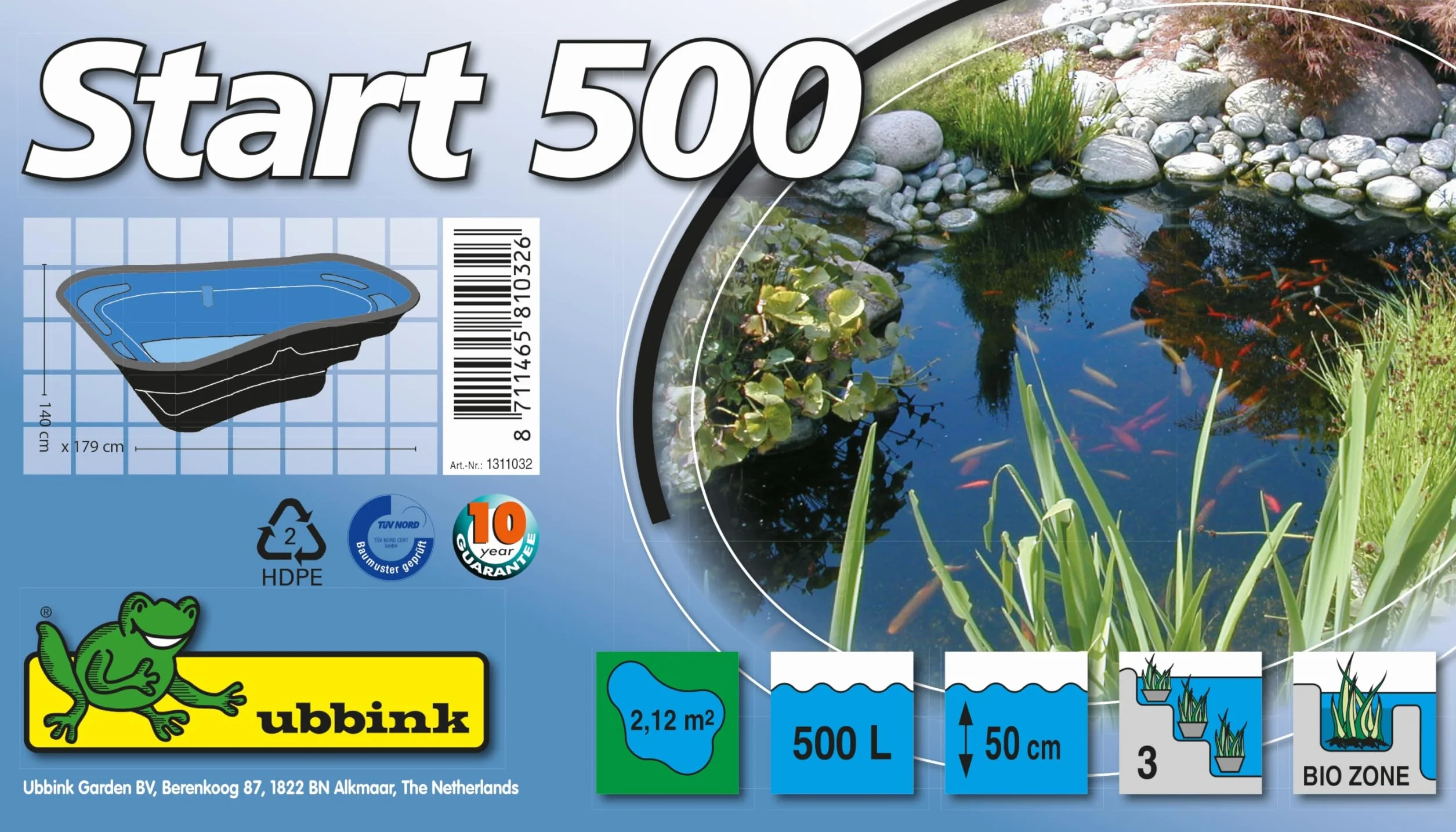 Ubbink Bassin préfabriqué étang 500 litres altadex M231424
