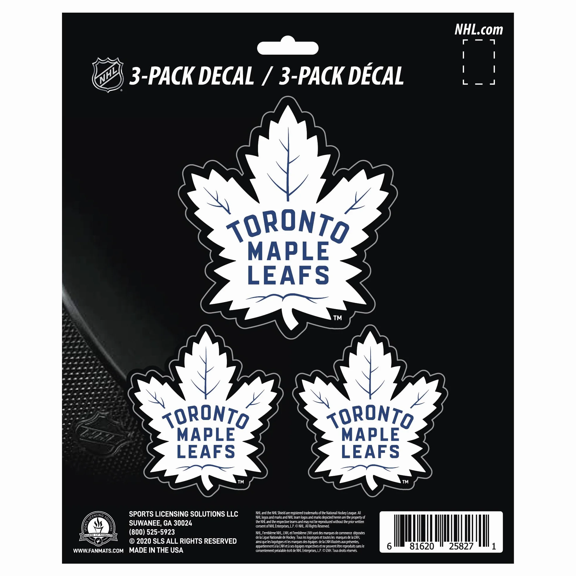 Lot de 3 autocollants NHL Team