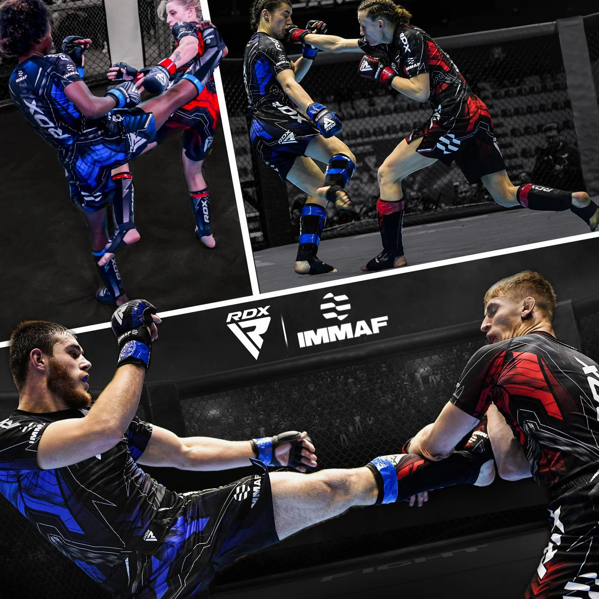 RDX IMMAF Protège-tibias en néoprène de niveau compétition pour sparring et lutte, MMA, kickboxing, arts martiaux mixtes, protection professionnelle du tibia et du cou-de-pied pour homme et femme