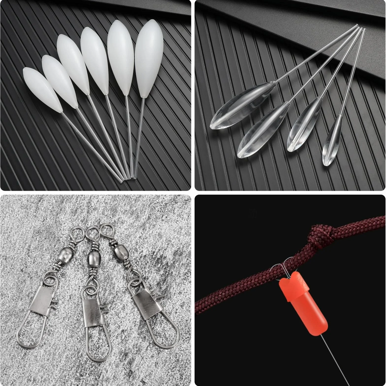 20 Pièces Bombette Peche Truite Set Semi-Plongeante Flottant 6g-20g Triple Pivotant Stop Float