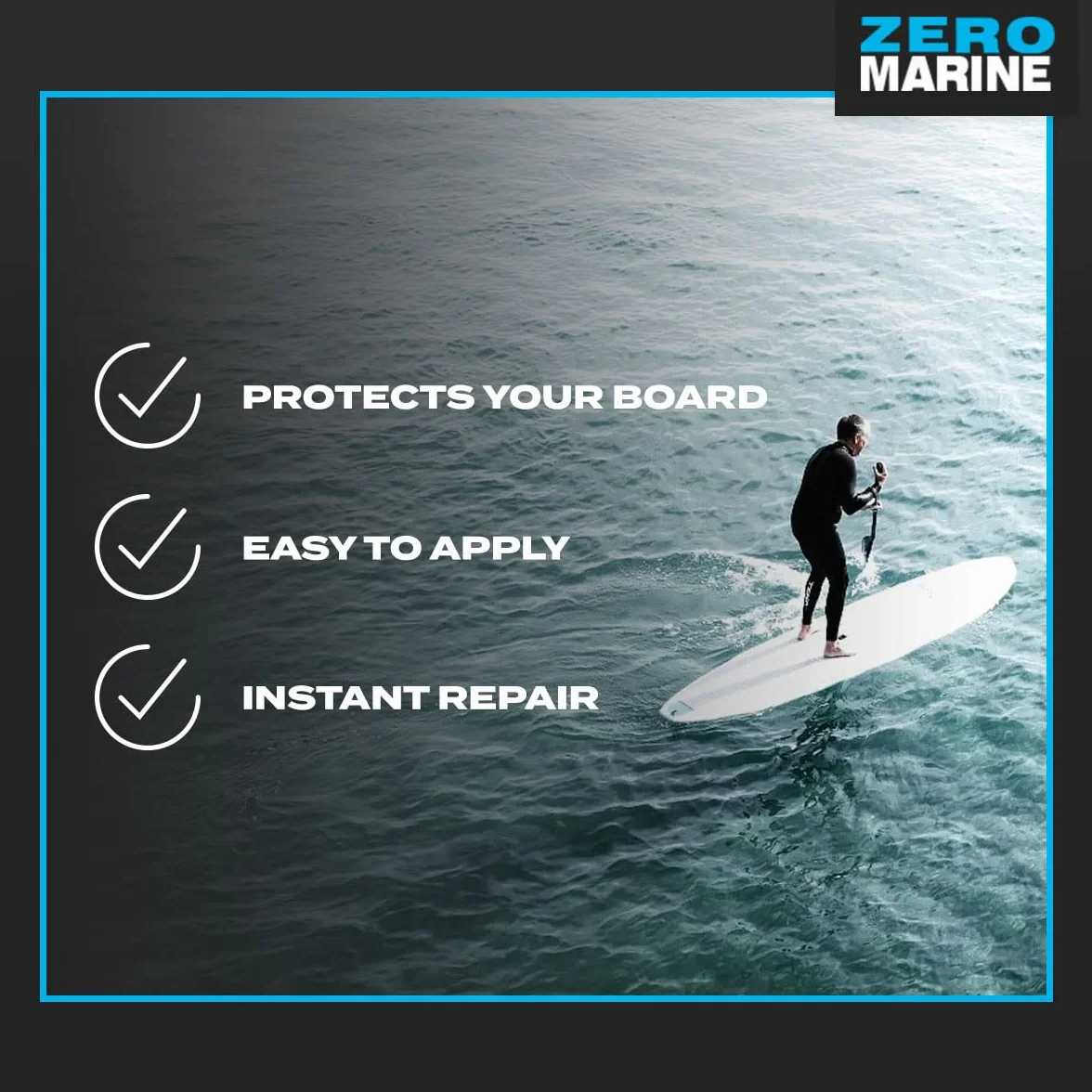 Zero Marine Mastic anti-crevaison pour planches de surf à pagaie, bateaux gonflables, adapté à tous les gonflables marins, fabriqué en latex naturel, idéal pour la location de planches de