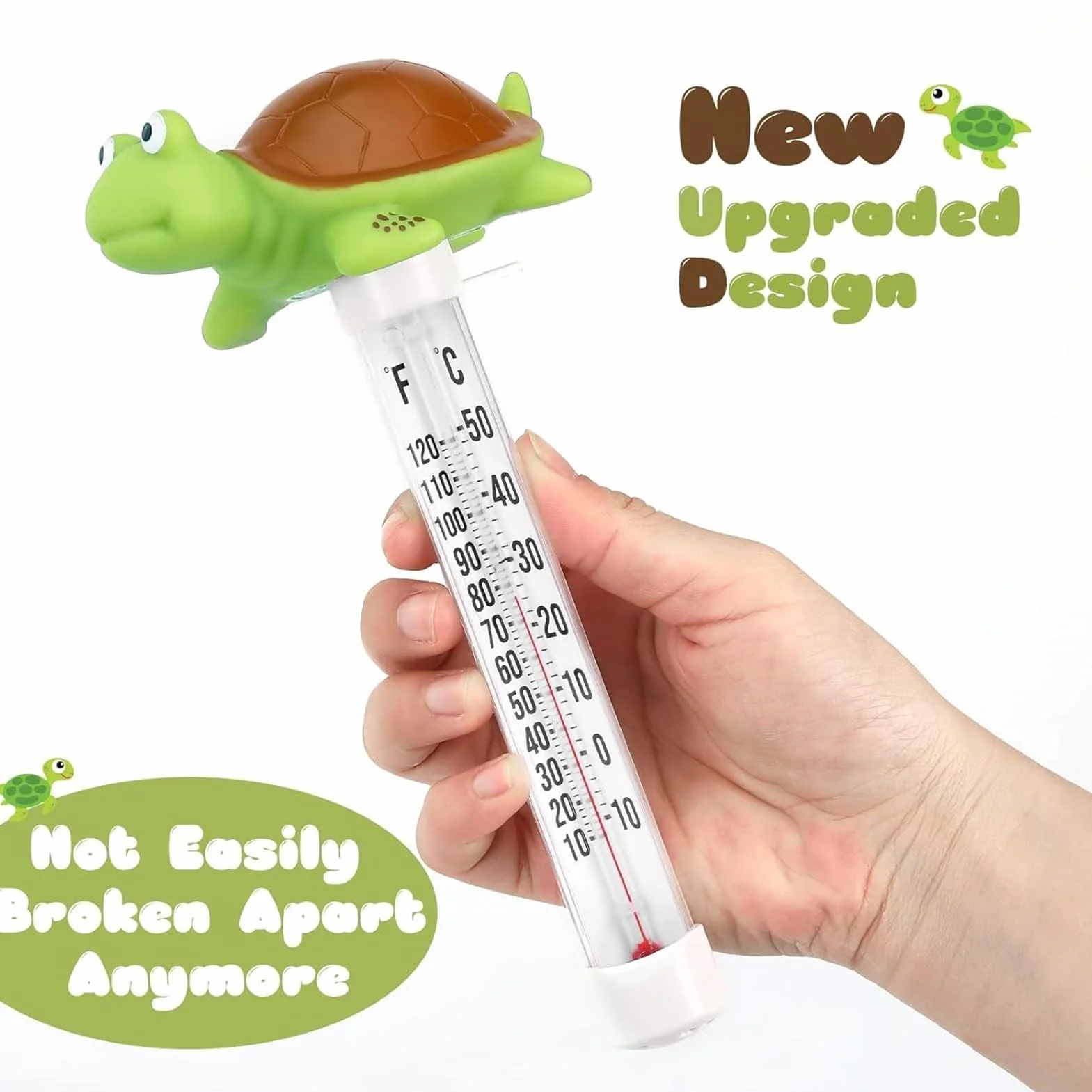 Thermomètre pour Piscine et Spa avec Grand Écran Design Forme Animale