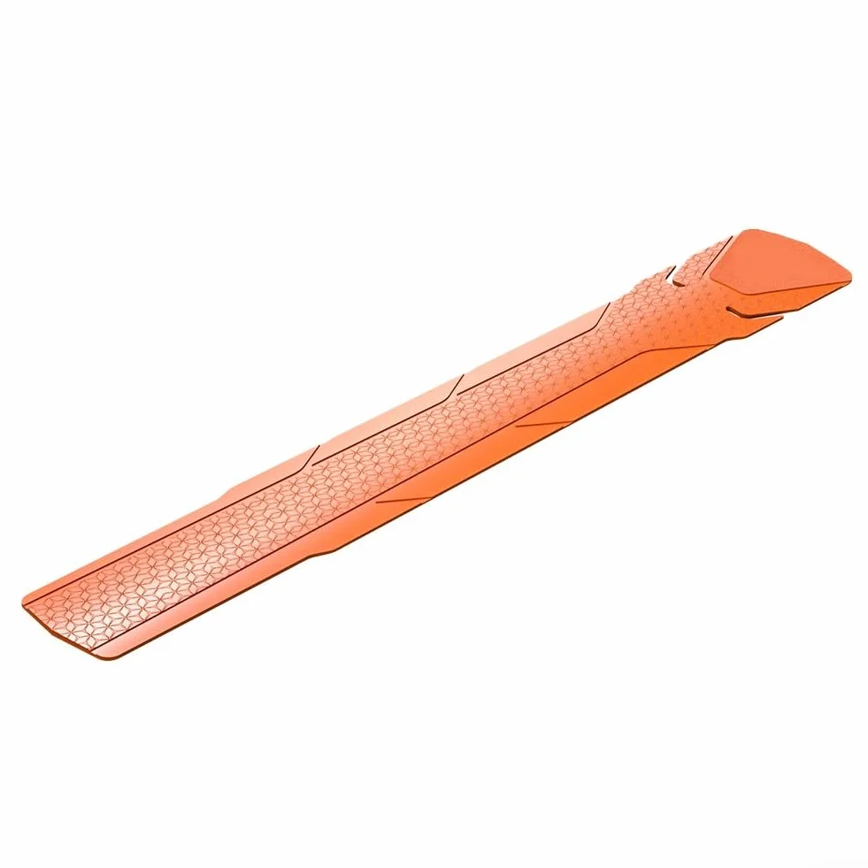 Oniissy Protection de cadre pour vélo de route et VTT - Protection en PVC pour haubans de chaîne et tube descendant - Compatible avec la plupart des cadres de vélo - 39,5 x 6 cm - Noir (orange)