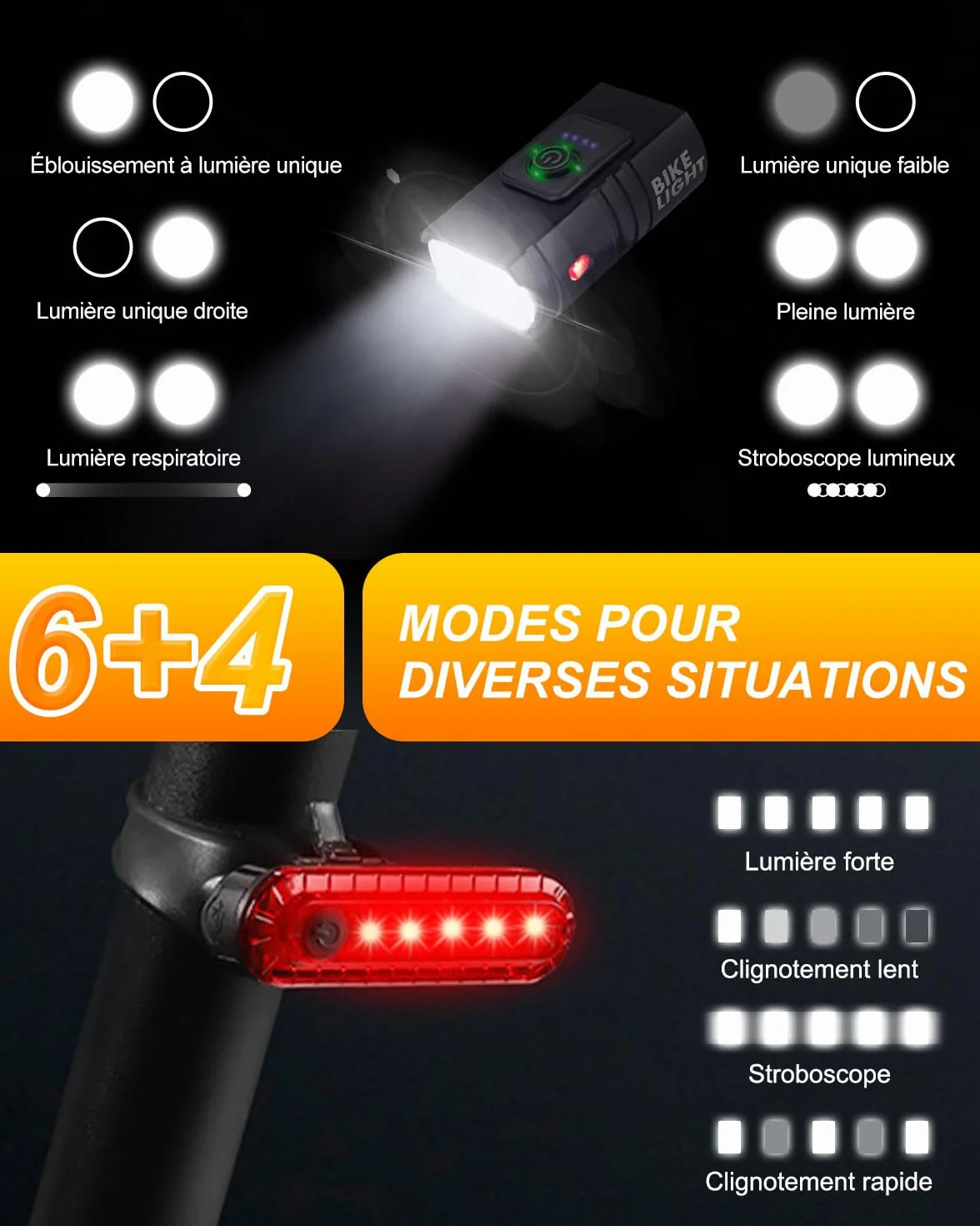 Lumiere Velo Avant Et Arriere