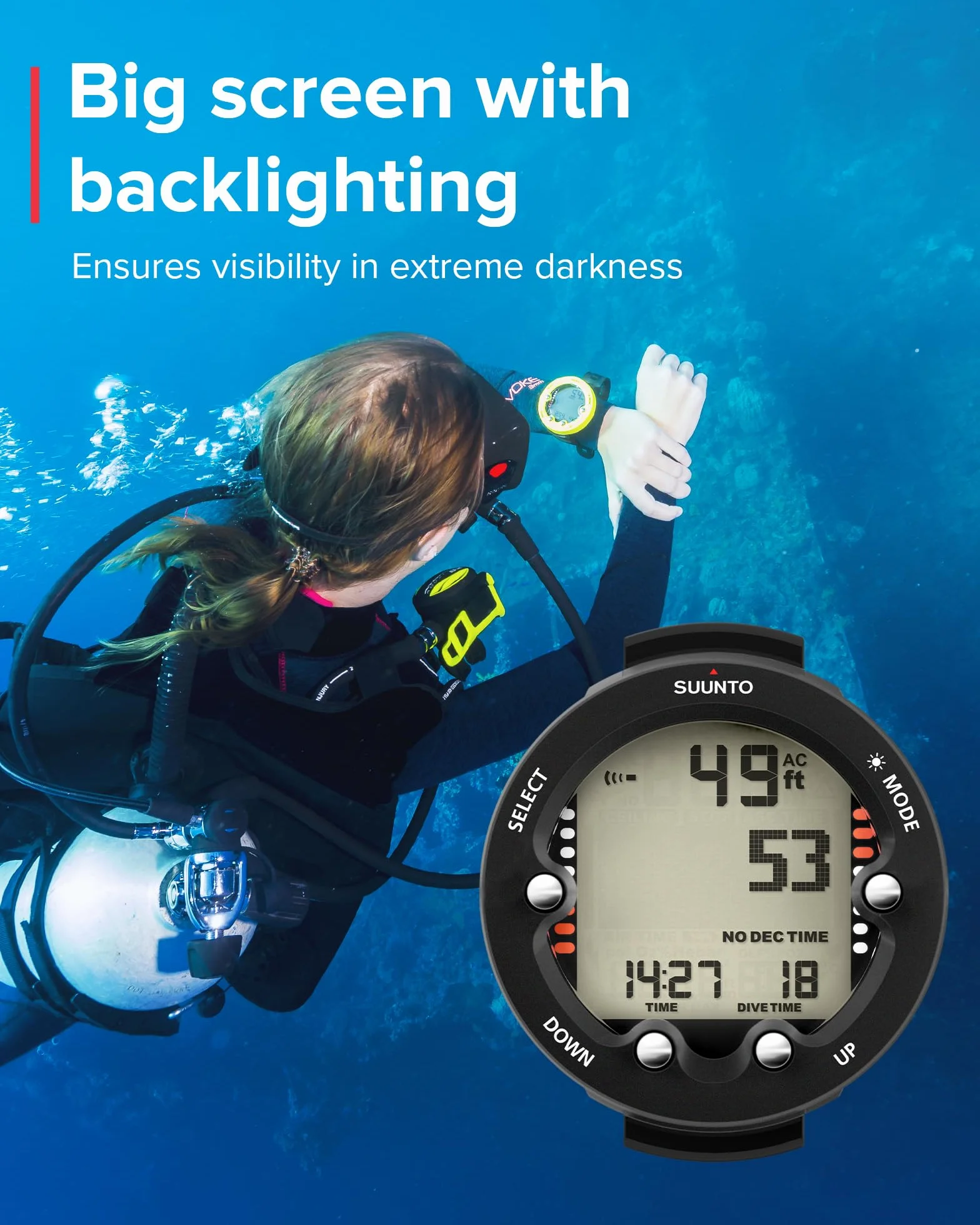 SUUNTO Zoop Novo Wrist Ordinateur de plongée sans USB Noir