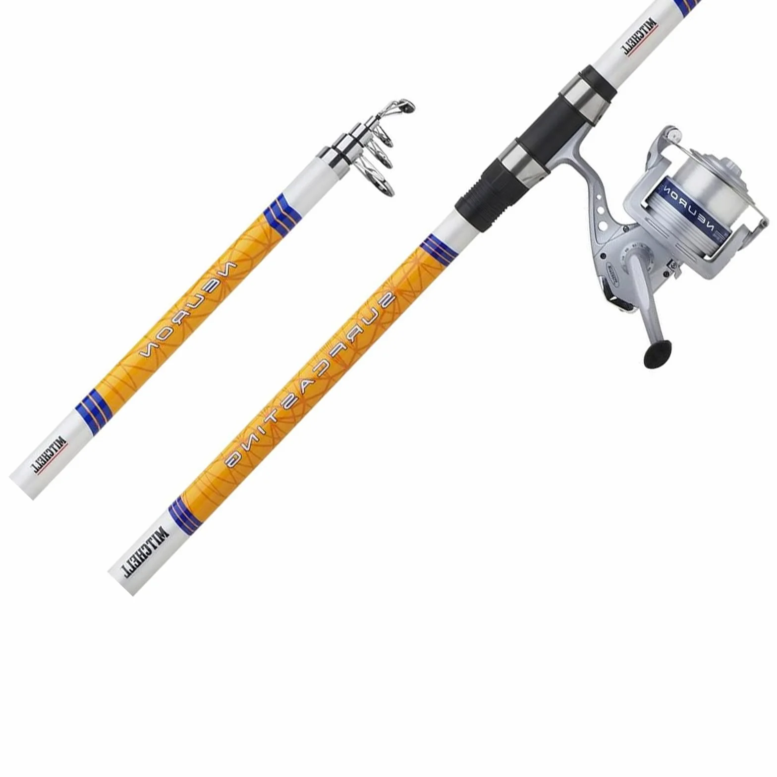 Mitchell Canne à pêche Neuron Adulte leurres Blanc argenté Orange