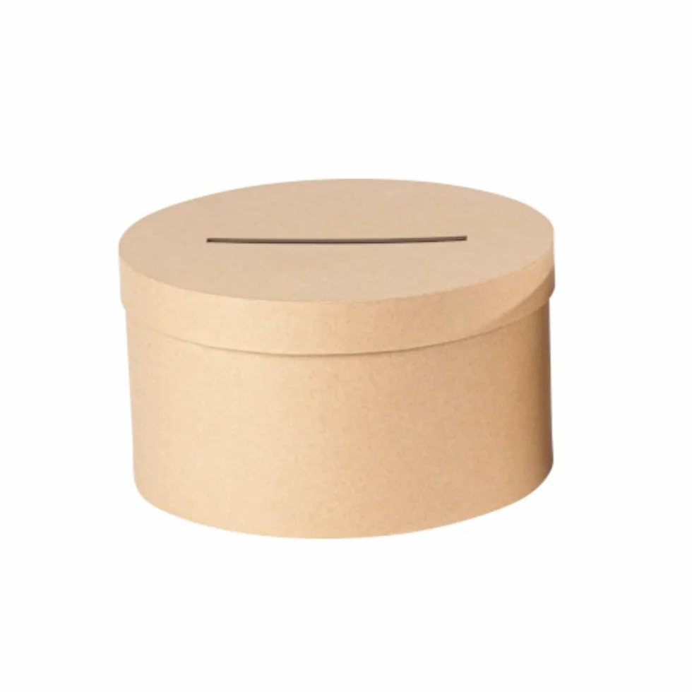 URNE Carton Cylindre CAGNOTTE Cadeau 25CM Kraft