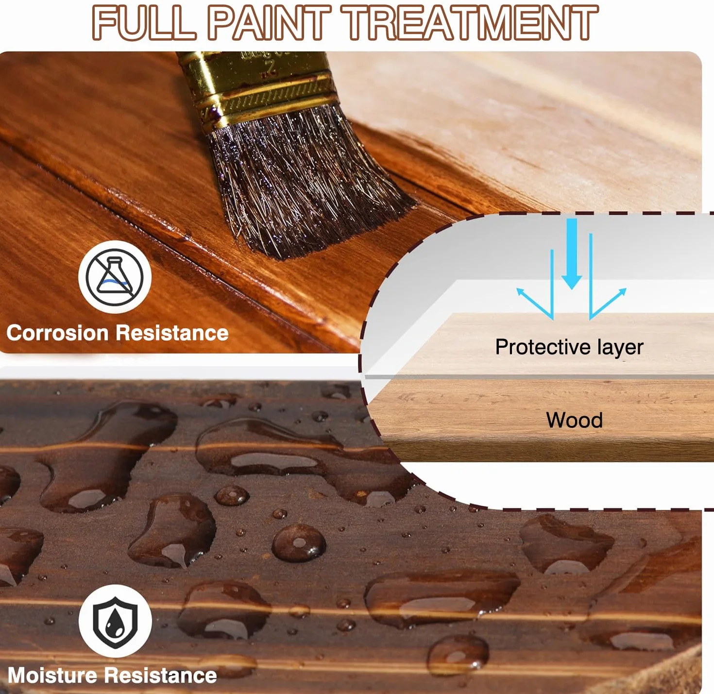 Mangeoire en bois pour écureuils imperméable design durable jardin extérieur