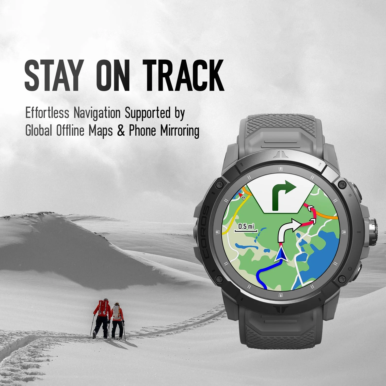COROS VERTIX 2S Montre GPS d'aventure 40 Jours Autonomie Navigation Cartes Hors Ligne