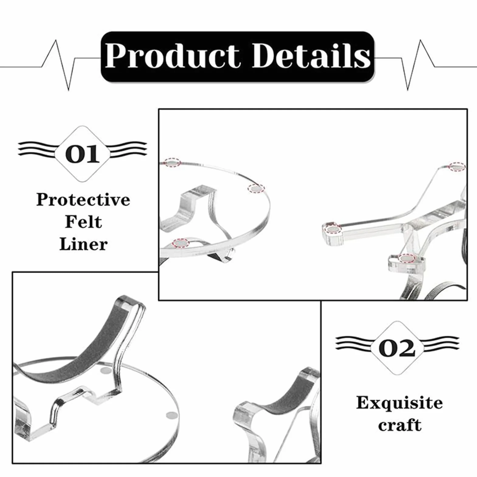 Présentoir pour batte de baseball, 2 supports de batte de baseball, support de rangement en acrylique, 8,8 x 8,8 x 4,5 cm, convient aux bâtons de softball de 20,3 cm, support d'équipement de sport