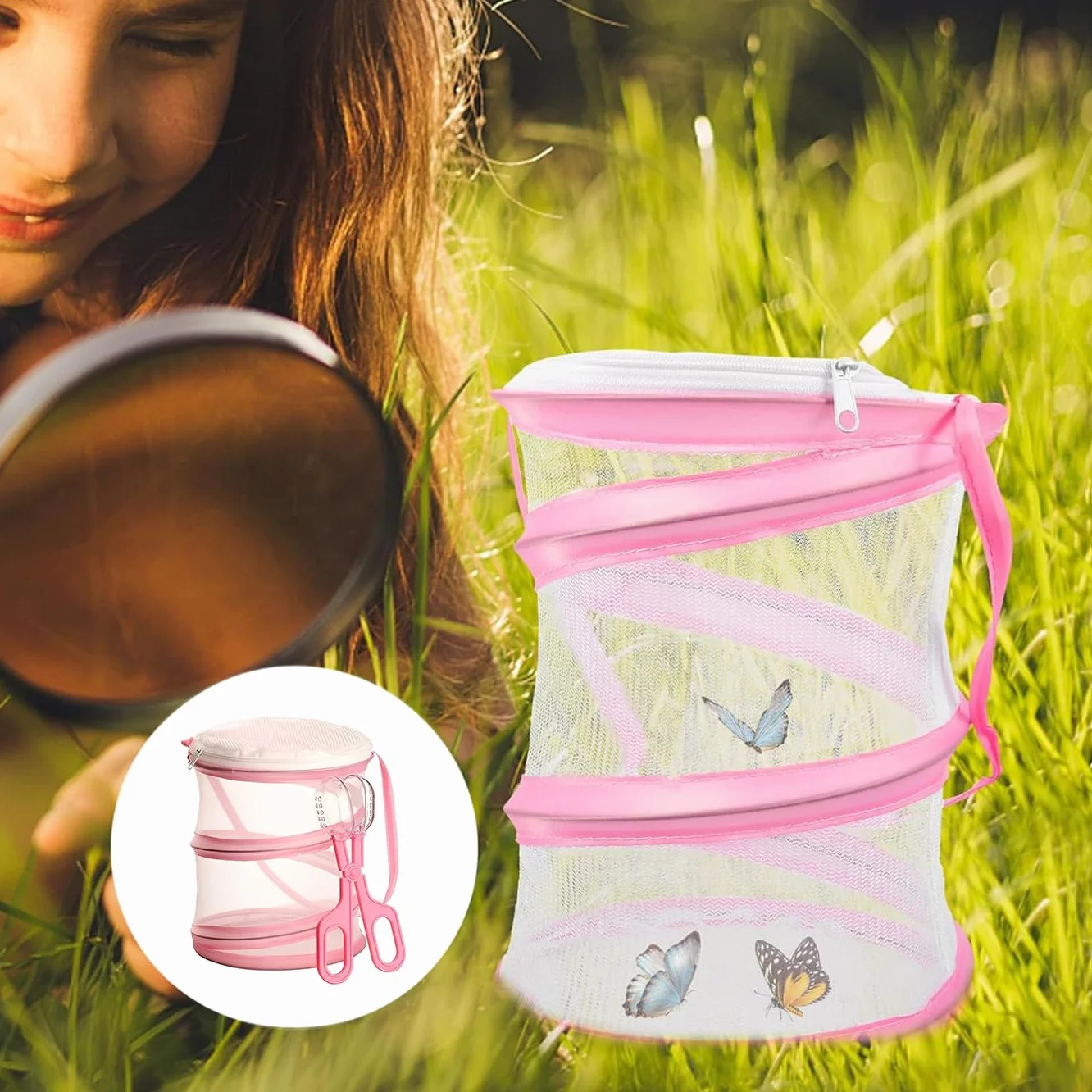 Papillon Habitat Cage Pliable Insect Mesh pour Élevage Papillon